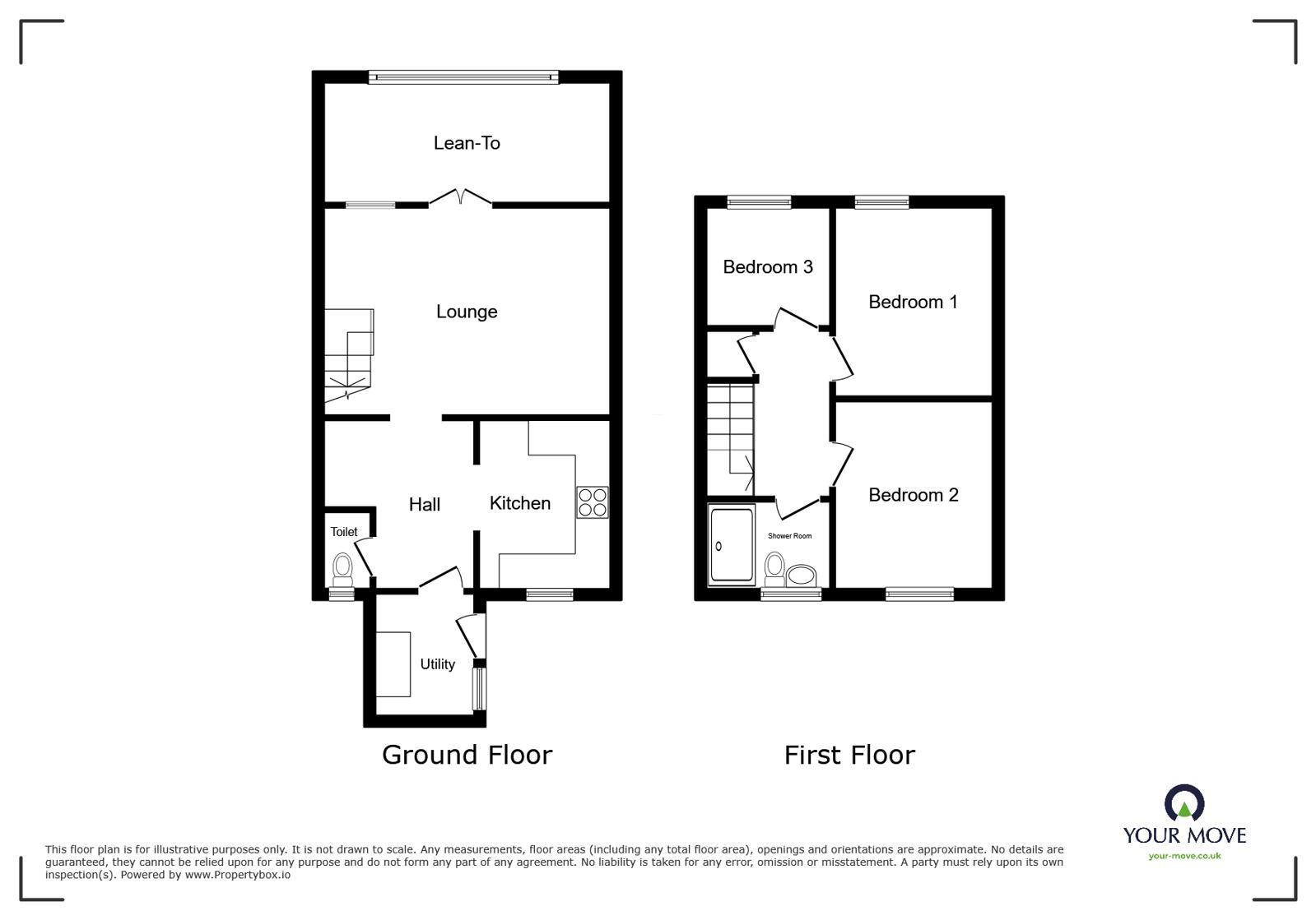 Floorplan of 3 bedroom Mid Terrace House for sale, Warren Wood Road, Rochester, Kent, ME1