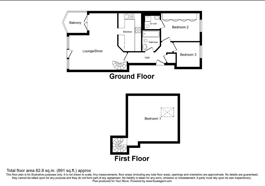 Floorplan of 3 bedroom Flat to rent, Mayflower House, Rochester, Kent, ME1