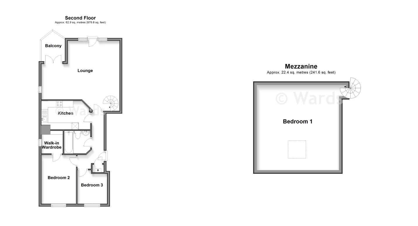 Floorplan of 3 bedroom Flat to rent, Valetta Way, Rochester, Kent, ME1