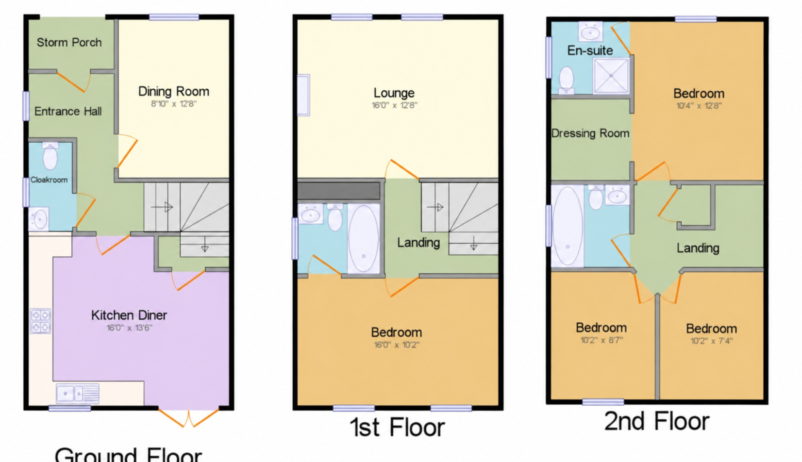 Floorplan of 4 bedroom Semi Detached House to rent, Gun Tower Mews, Rochester, ME1