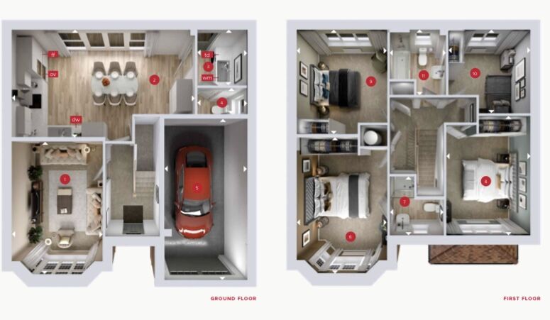 Floorplan of 4 bedroom Detached House for sale, Counthill Road, Oldham, Greater Manchester, OL4