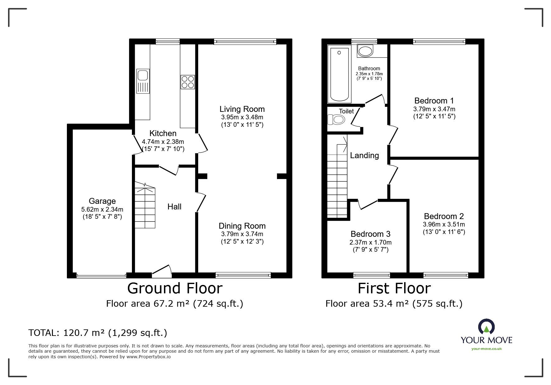 Floorplan of 3 bedroom Semi Detached House for sale, Worcester Road, Middleton, Greater Manchester, M24