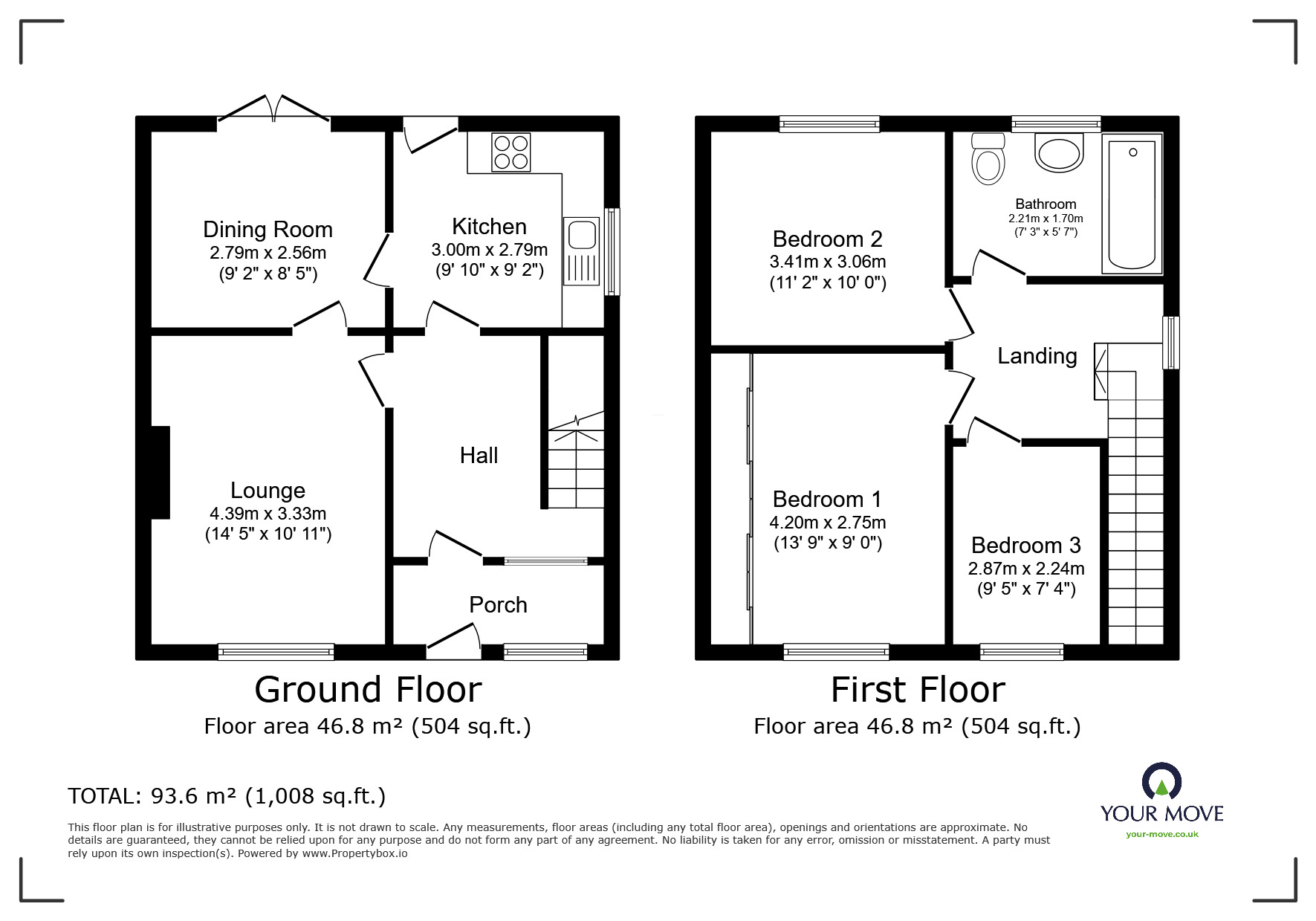 Floorplan of 3 bedroom Semi Detached House for sale, Trent Road, Shaw, Greater Manchester, OL2