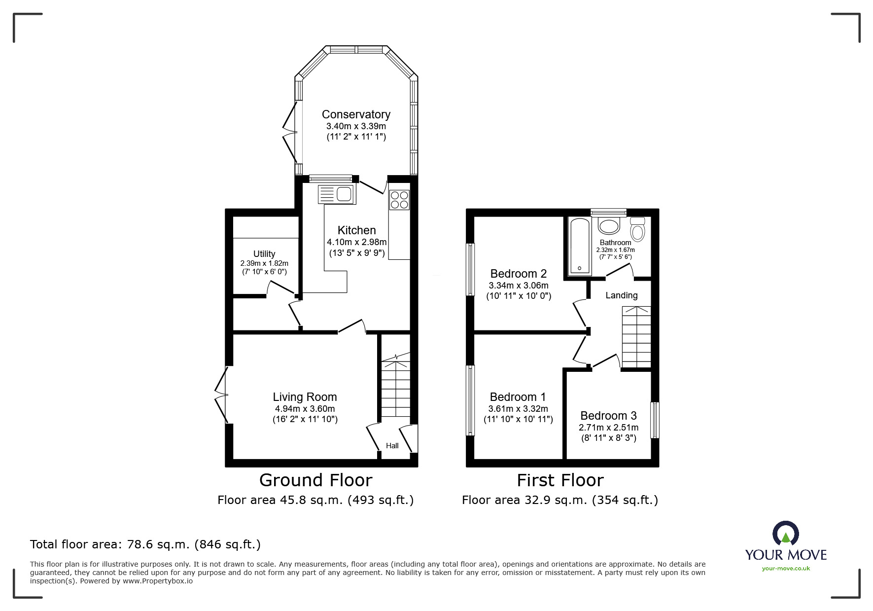 Floorplan of 3 bedroom Semi Detached House for sale, Lavender Road, Oldham, Greater Manchester, OL4