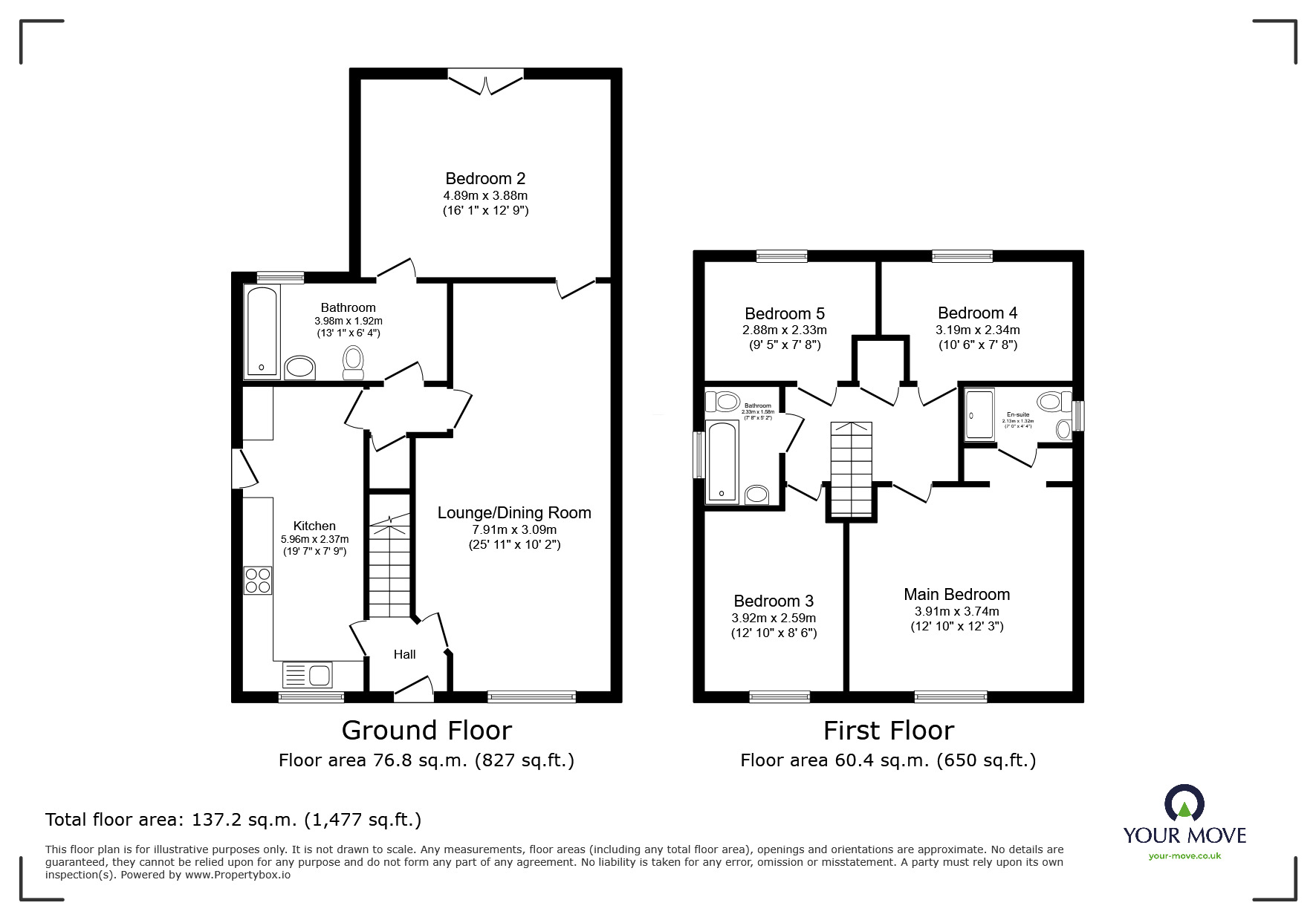 Floorplan of 5 bedroom Detached House for sale, Brambling Drive, Bacup, Lancashire, OL13