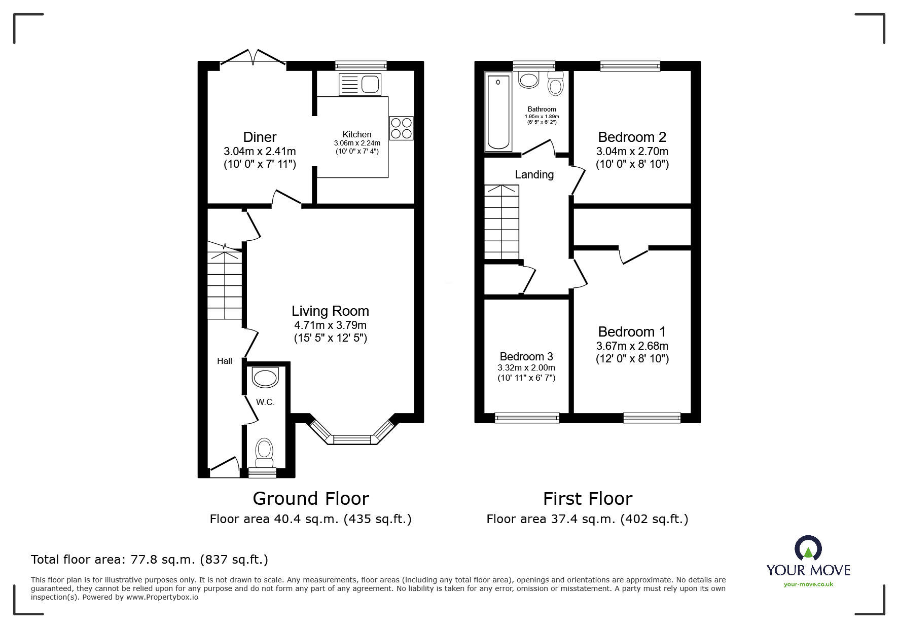 Floorplan of 3 bedroom Detached House for sale, Oakley Drive, Oldham, Greater Manchester, OL1