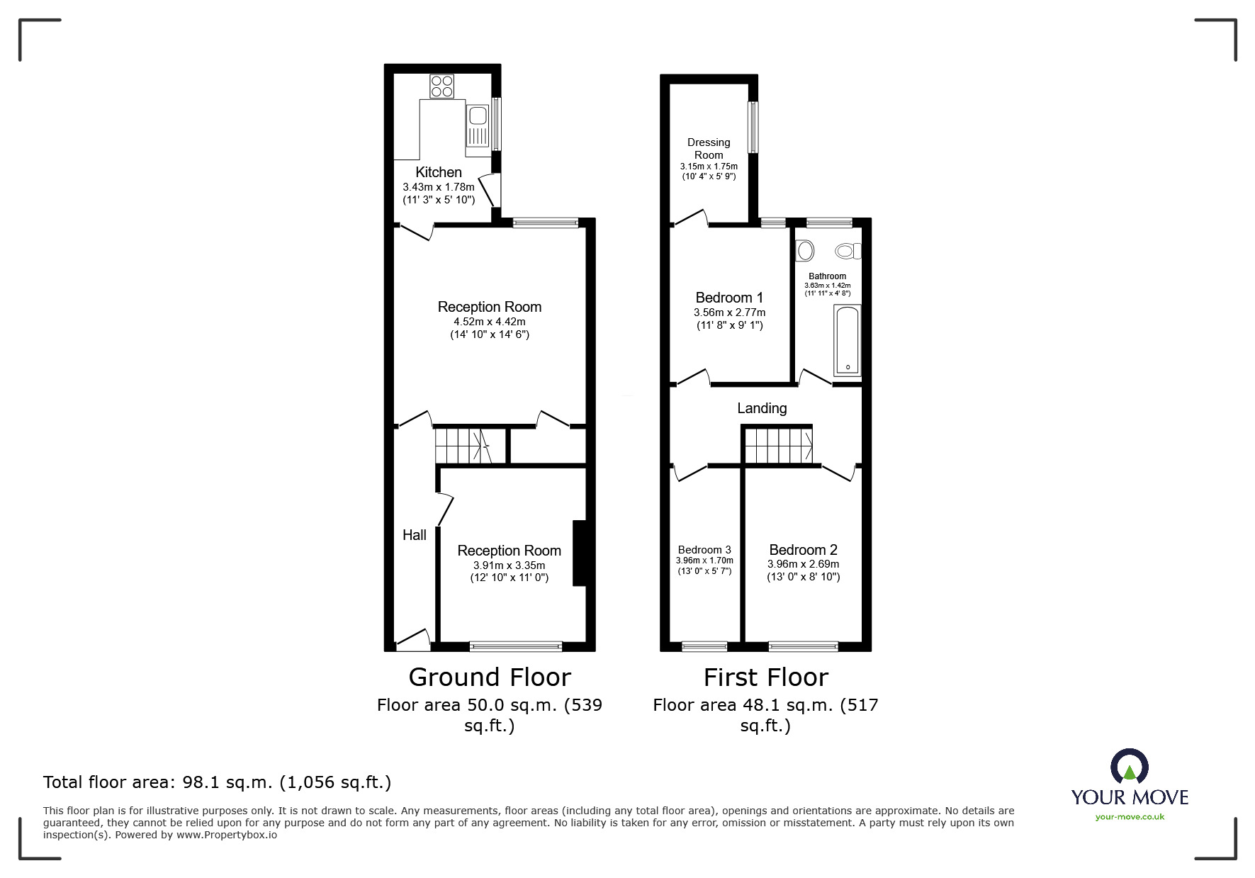 Floorplan of 3 bedroom Mid Terrace House for sale, Duke Street, Shaw, Greater Manchester, OL2