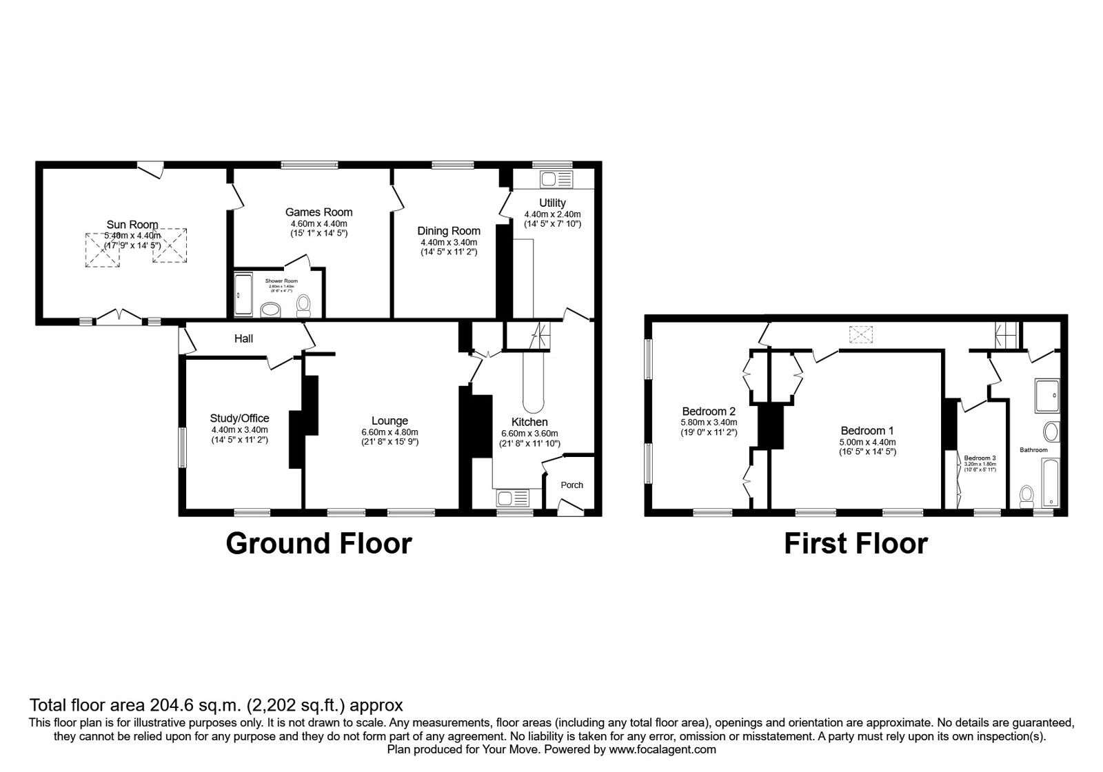 Floorplan of 3 bedroom Semi Detached House for sale, Grains Road, Shaw, Greater Manchester, OL2