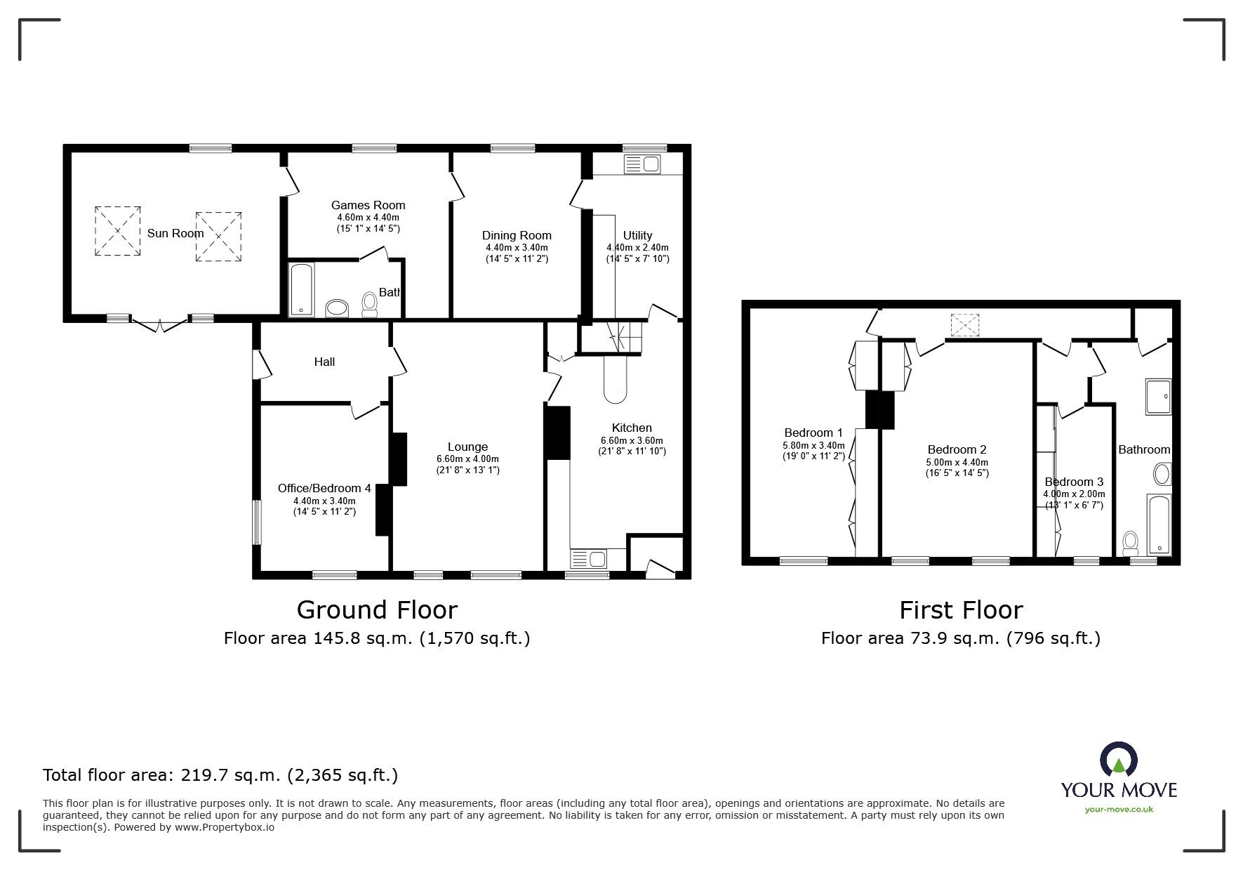 Floorplan of 4 bedroom House for sale, Grains Road, Shaw, Greater Manchester, OL2