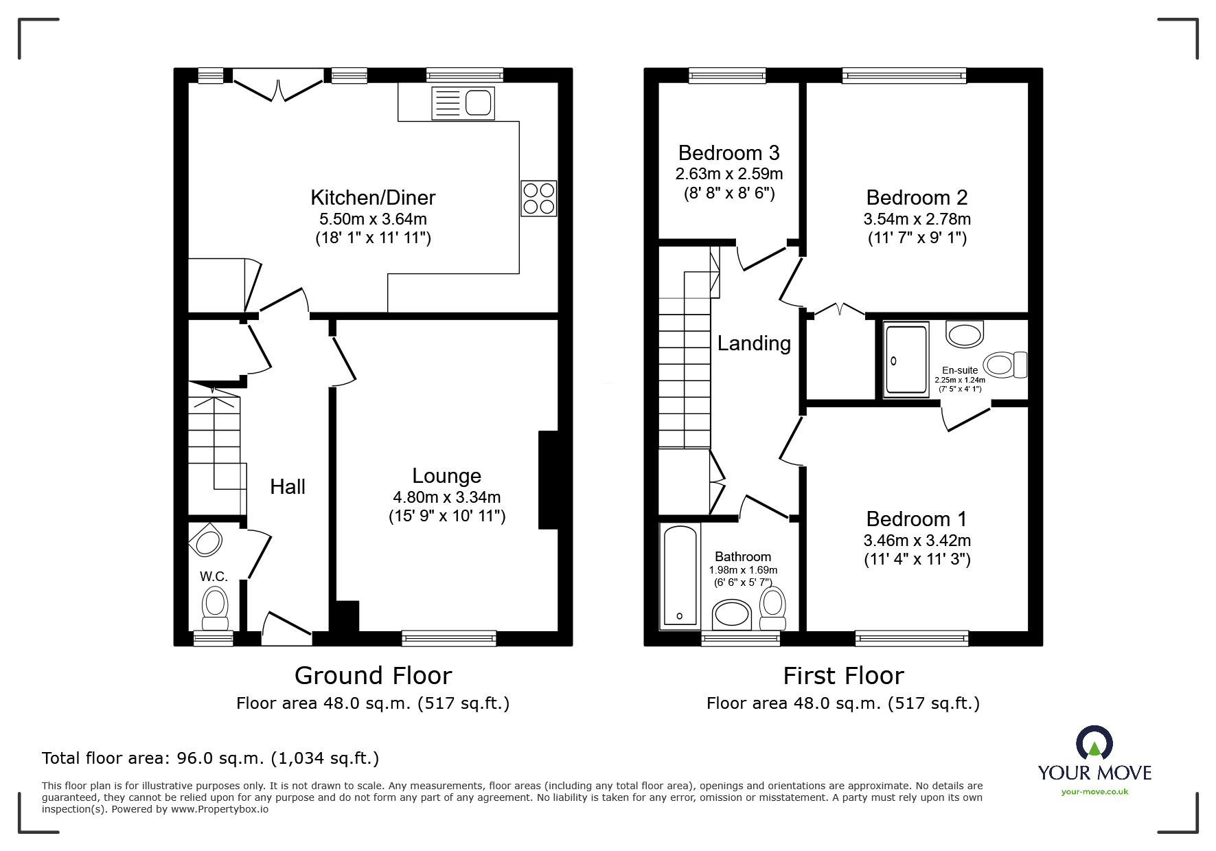 Floorplan of 3 bedroom Semi Detached House for sale, Horton Close, Chadderton, Greater Manchester, OL9