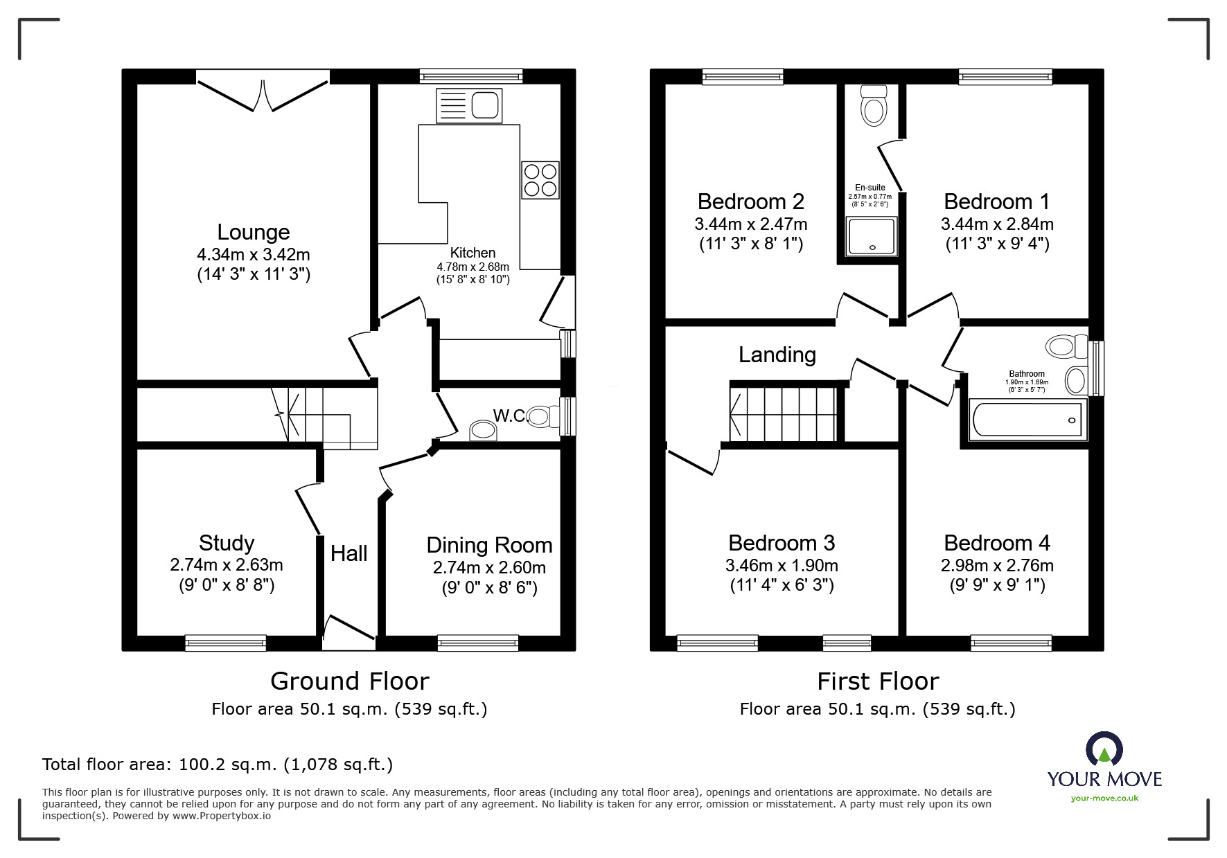 Floorplan of 4 bedroom Detached House for sale, Ballard Way, Shaw, Greater Manchester, OL2