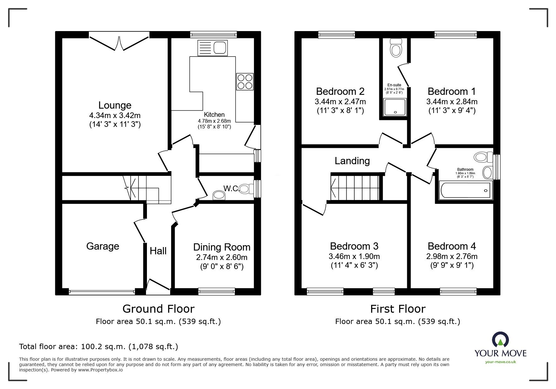 Floorplan of 4 bedroom Detached House for sale, Ballard Way, Shaw, Greater Manchester, OL2