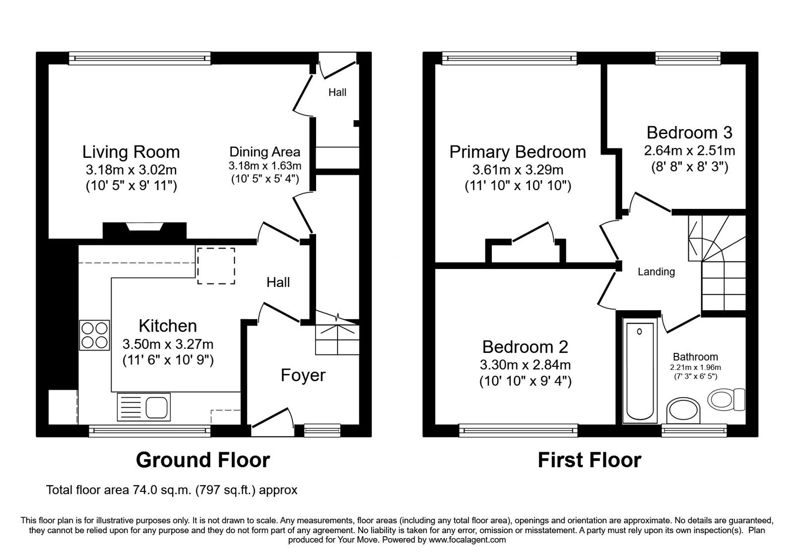 Floorplan of 3 bedroom Semi Detached House for sale, Lawson Close, Middleton, Greater Manchester, M24