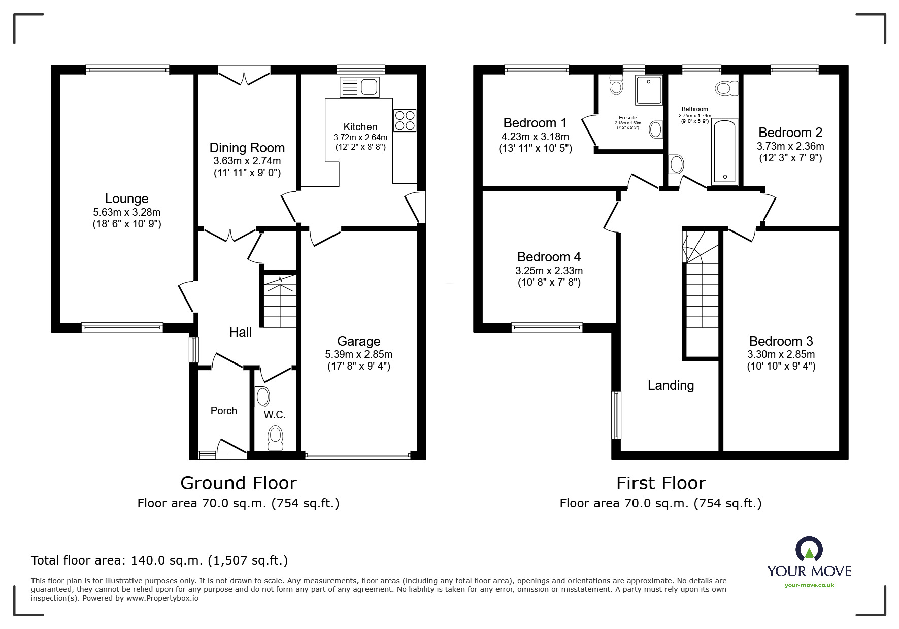 Floorplan of 4 bedroom Detached House for sale, Spinners Way, Oldham, Greater Manchester, OL4