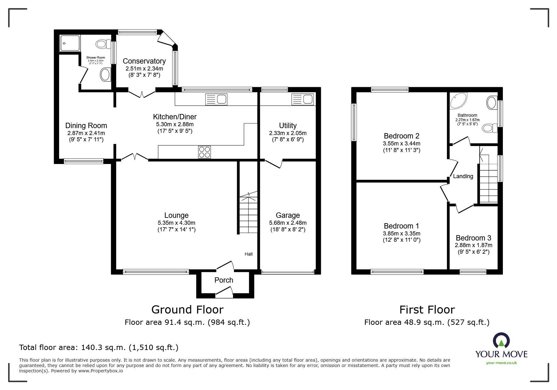 Floorplan of 4 bedroom Detached House for sale, Bickerstaffe Close, Shaw, Greater Manchester, OL2