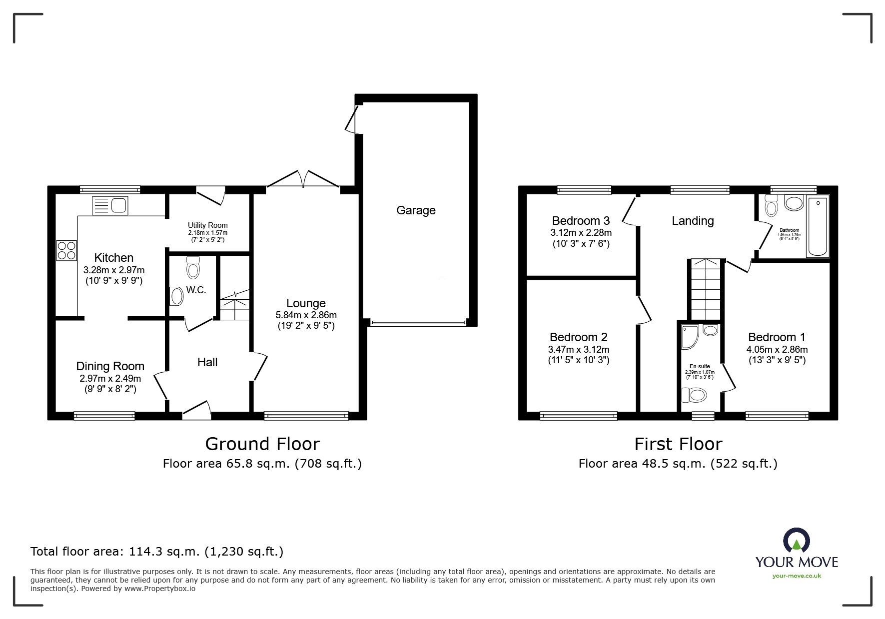 Floorplan of 3 bedroom Semi Detached House for sale, Windmill Close, Royton, Greater Manchester, OL2