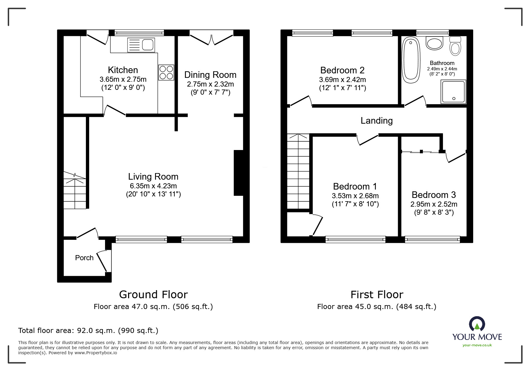 Floorplan of 3 bedroom Semi Detached House for sale, Brunswick Street, Shaw, Greater Manchester, OL2