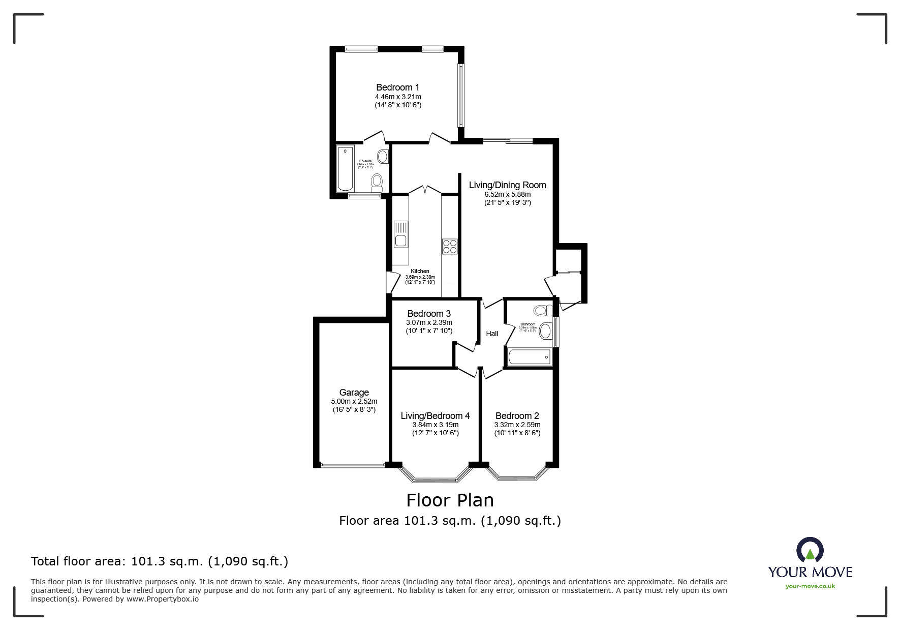 Floorplan of 4 bedroom Detached Bungalow for sale, Kirkdale Drive, Royton, Oldham, OL2