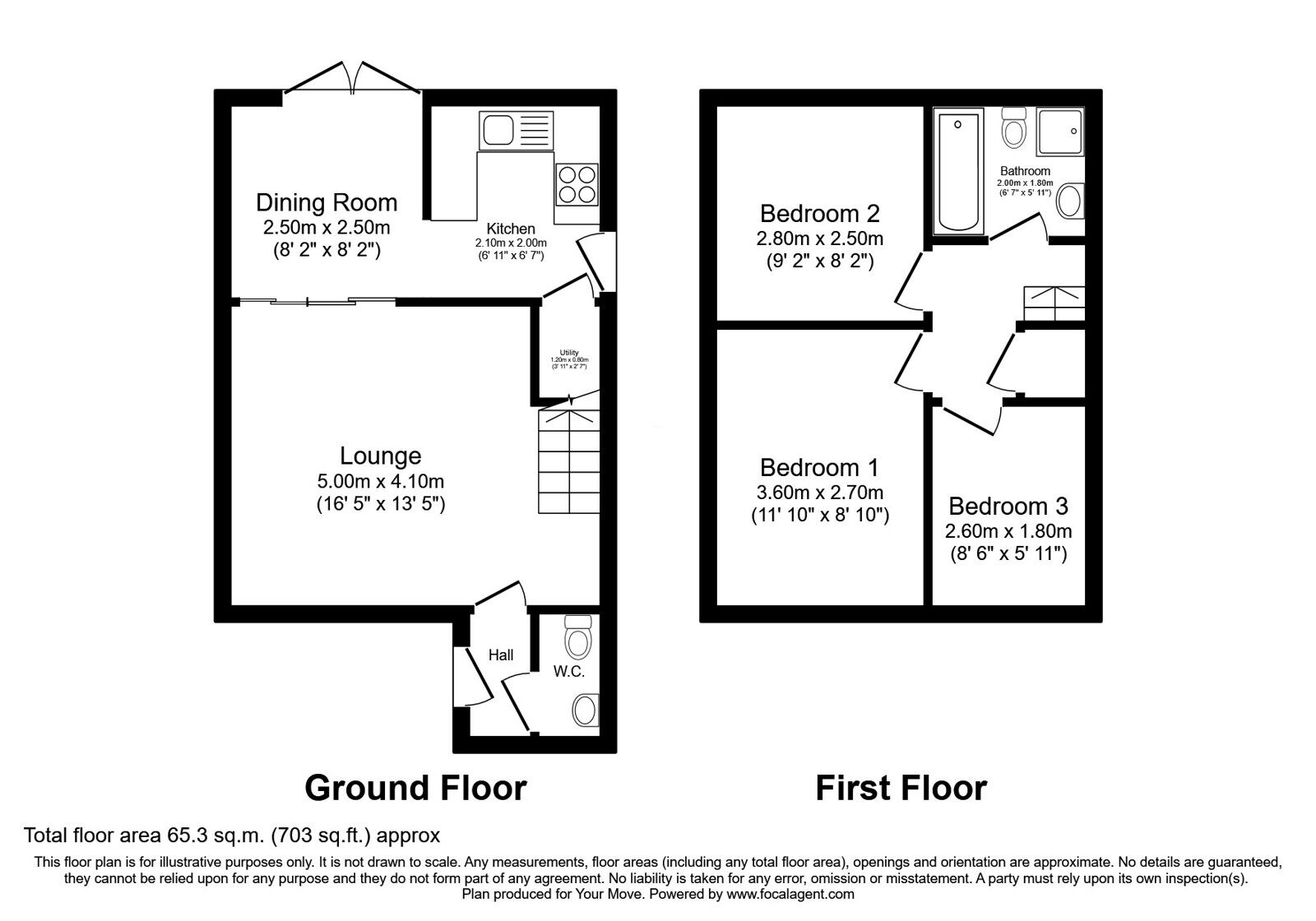 Floorplan of 3 bedroom Detached House for sale, Ferguson Way, Oldham, Greater Manchester, OL4