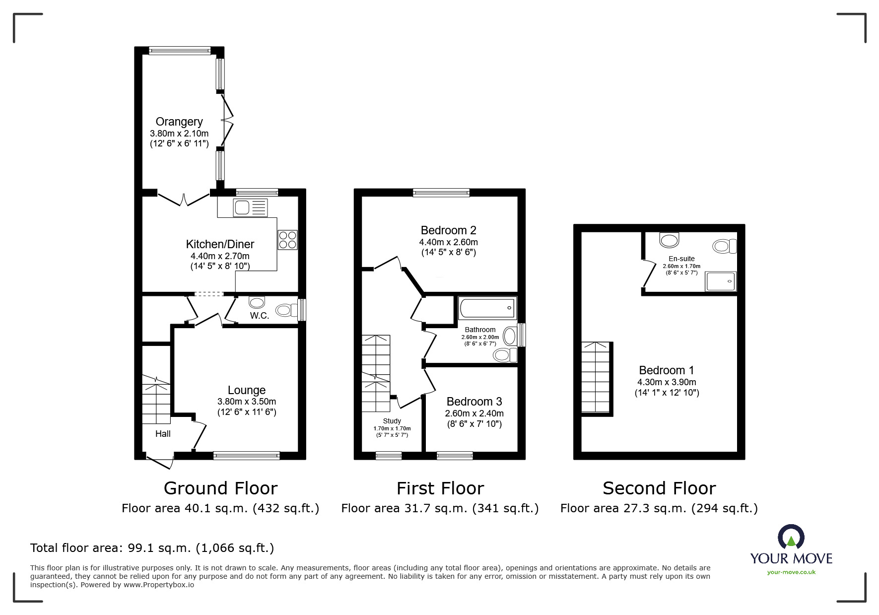 Floorplan of 3 bedroom Semi Detached House for sale, Rowan Tree Road, Oldham, Greater Manchester, OL8