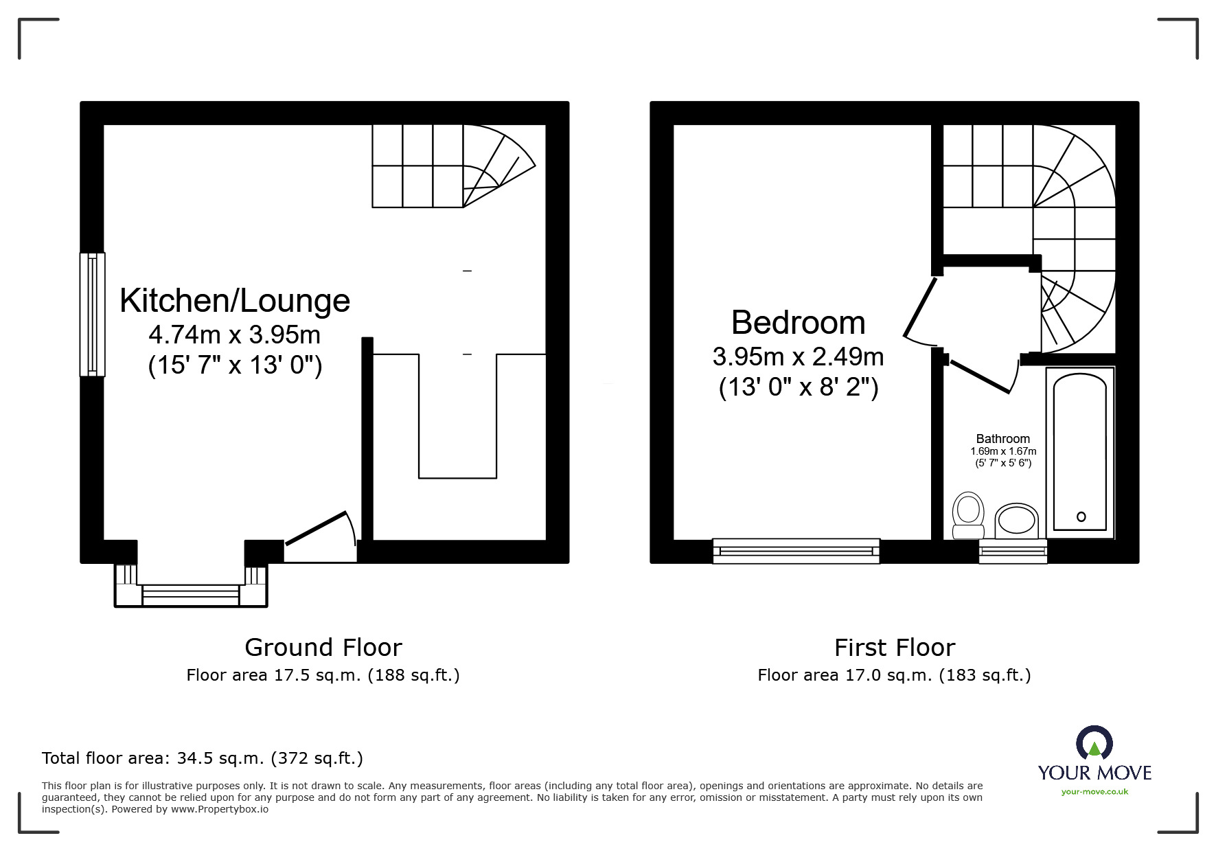 Floorplan of 1 bedroom House for sale, Croxton Avenue, Rochdale, Greater Manchester, OL16