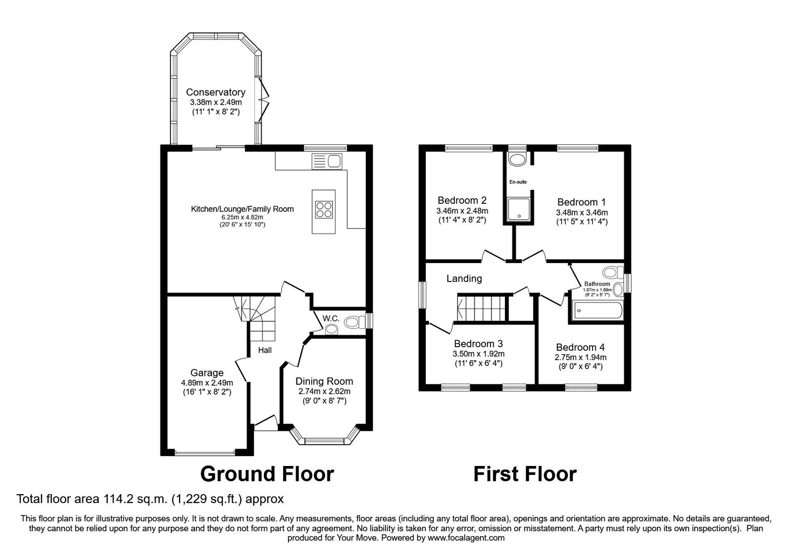 Floorplan of 4 bedroom Detached House for sale, Ballard Way, Shaw, Greater Manchester, OL2