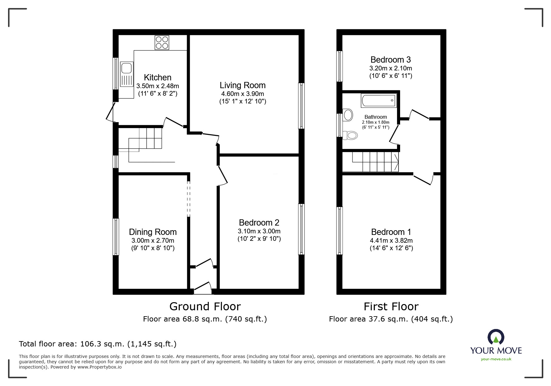 Floorplan of 3 bedroom Semi Detached Bungalow for sale, Ingleby Close, Shaw, Greater Manchester, OL2
