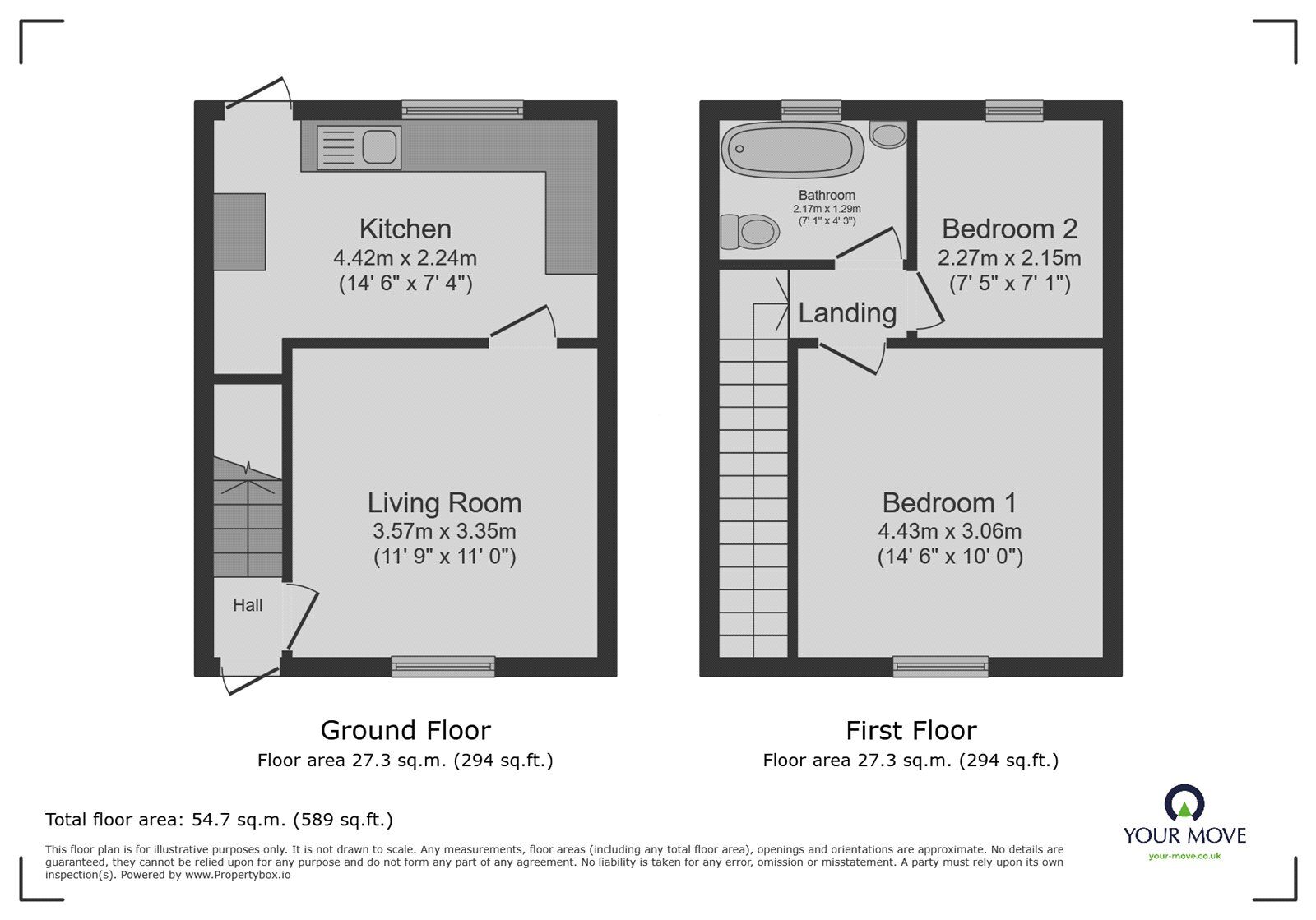 Floorplan of 2 bedroom Mid Terrace House to rent, Pilkington Street, Middleton, Greater Manchester, M24