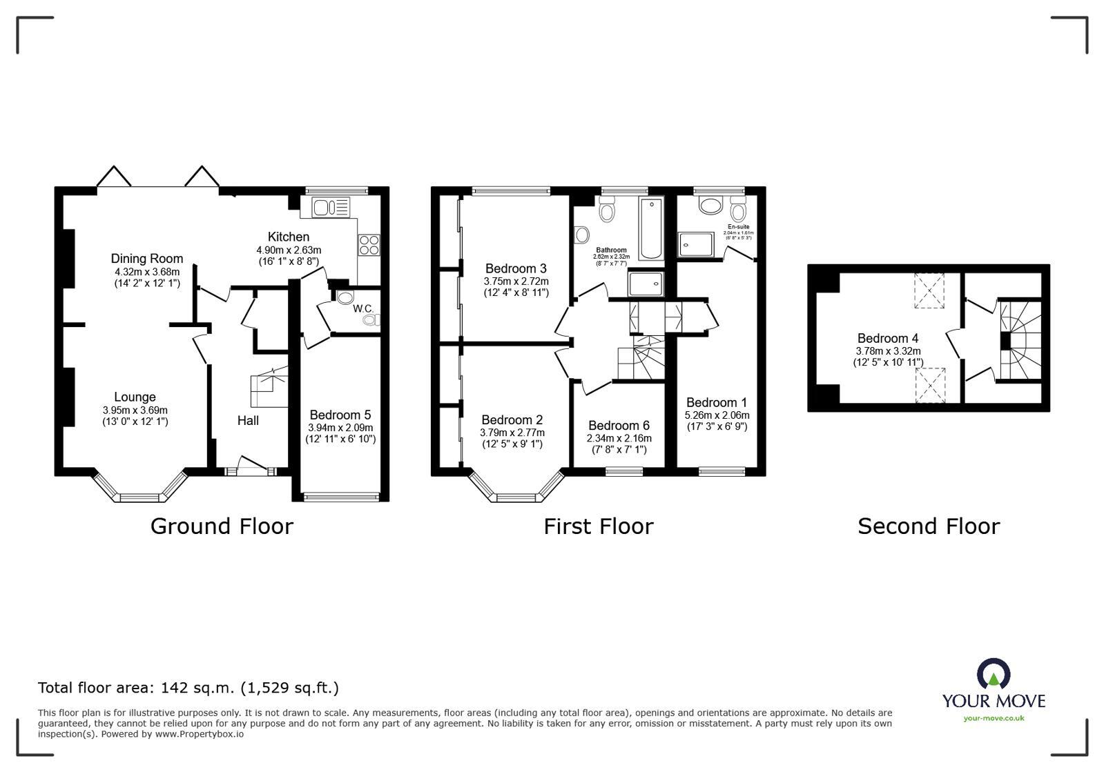 Floorplan of 6 bedroom Semi Detached House for sale, Malvern Road, Middleton, Greater Manchester, M24
