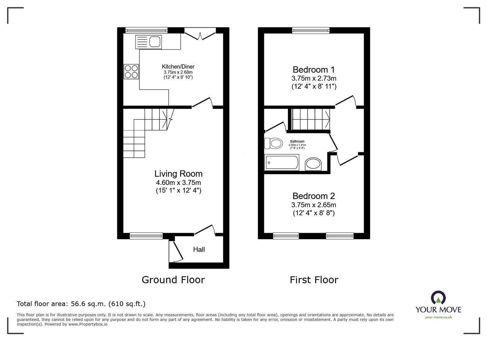 Floorplan of 3 bedroom Semi Detached House for sale, Wessex Park Close, Shaw, Greater Manchester, OL2