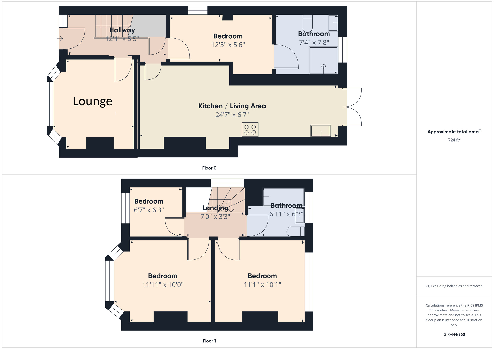 Floorplan of 4 bedroom Semi Detached House for sale, Temple Avenue, Birmingham, West Midlands, B28