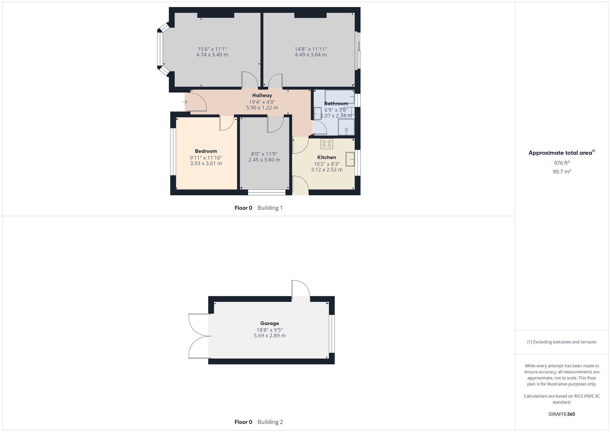 Floorplan of 2 bedroom Detached Bungalow for sale, Longmore Road, Shirley, West Midlands, B90
