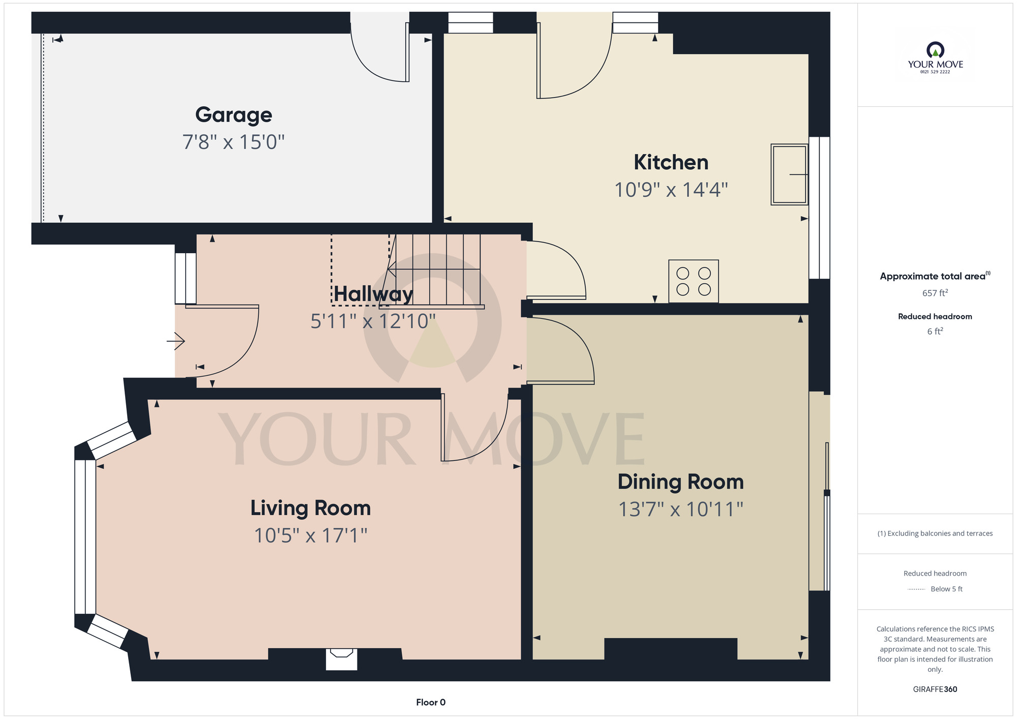 Floorplan of 3 bedroom Detached House for sale, Hazeloak Road, Shirley, West Midlands, B90