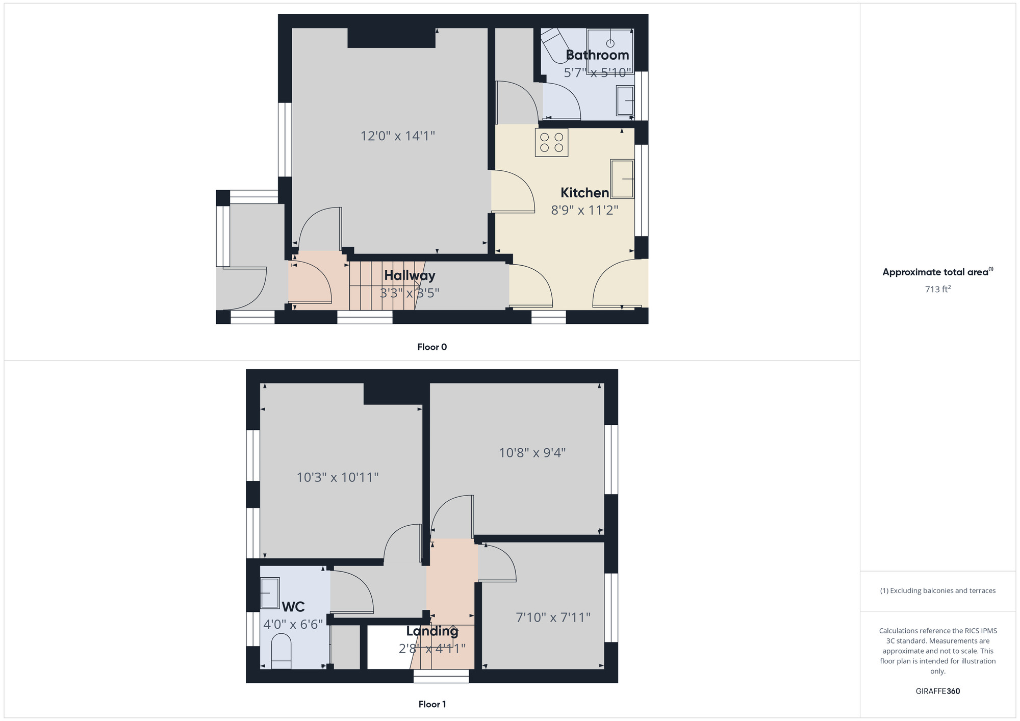 Floorplan of 3 bedroom End Terrace House for sale, Cateswell Road, Hall Green, West Midlands, B28