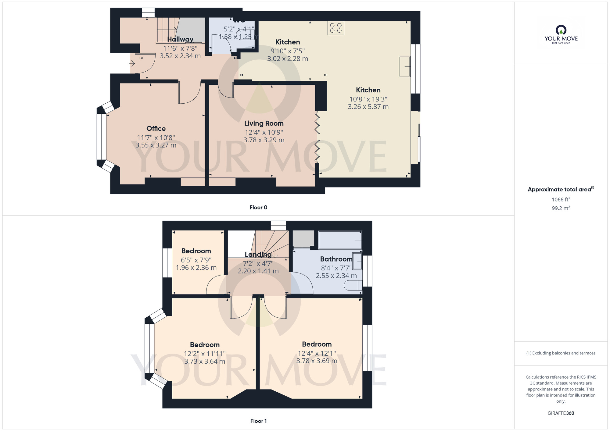 Floorplan of 3 bedroom Semi Detached House for sale, Sandy Hill Road, Shirley, West Midlands, B90