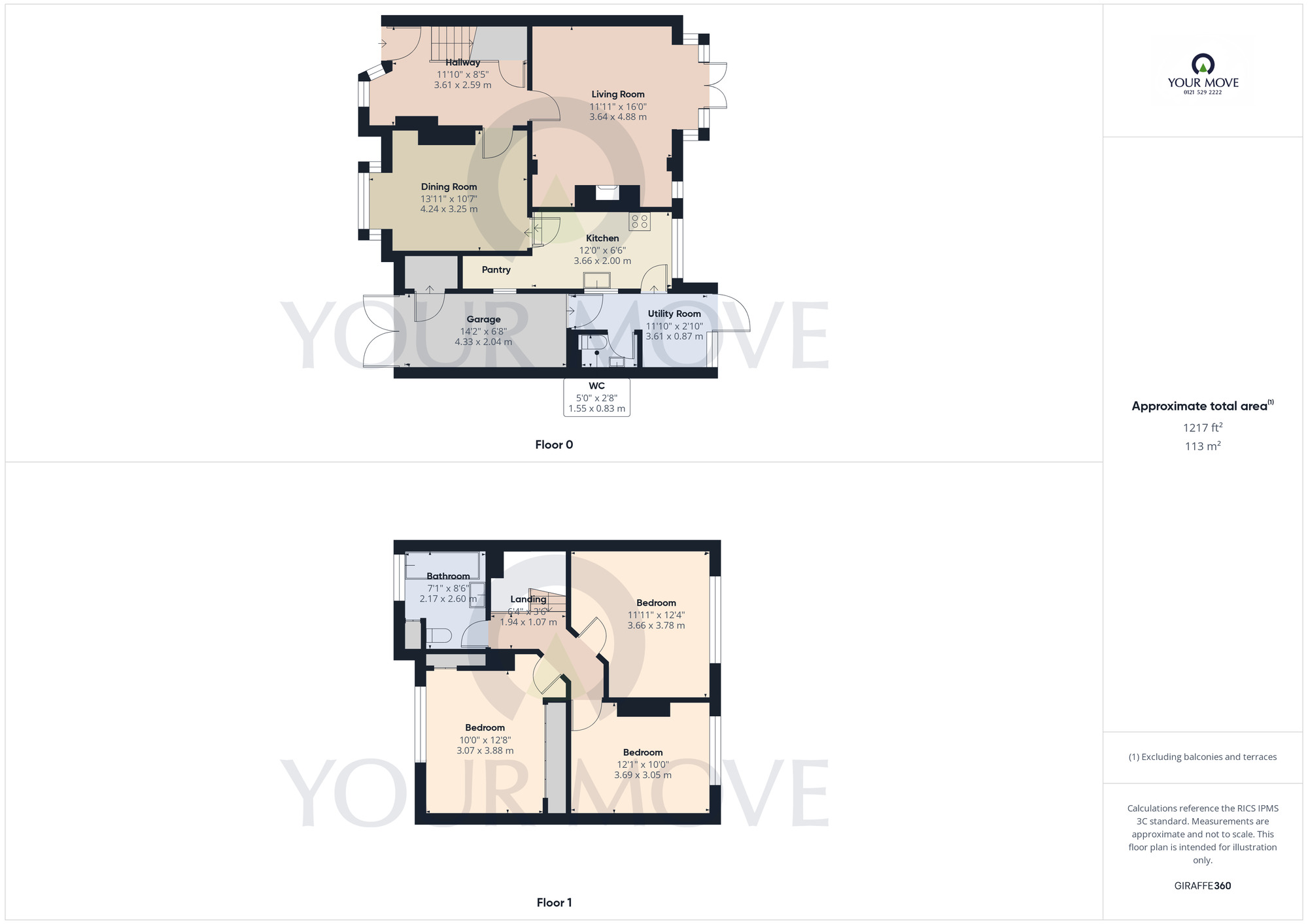 Floorplan of 3 bedroom Semi Detached House for sale, Southam Road, Birmingham, West Midlands, B28