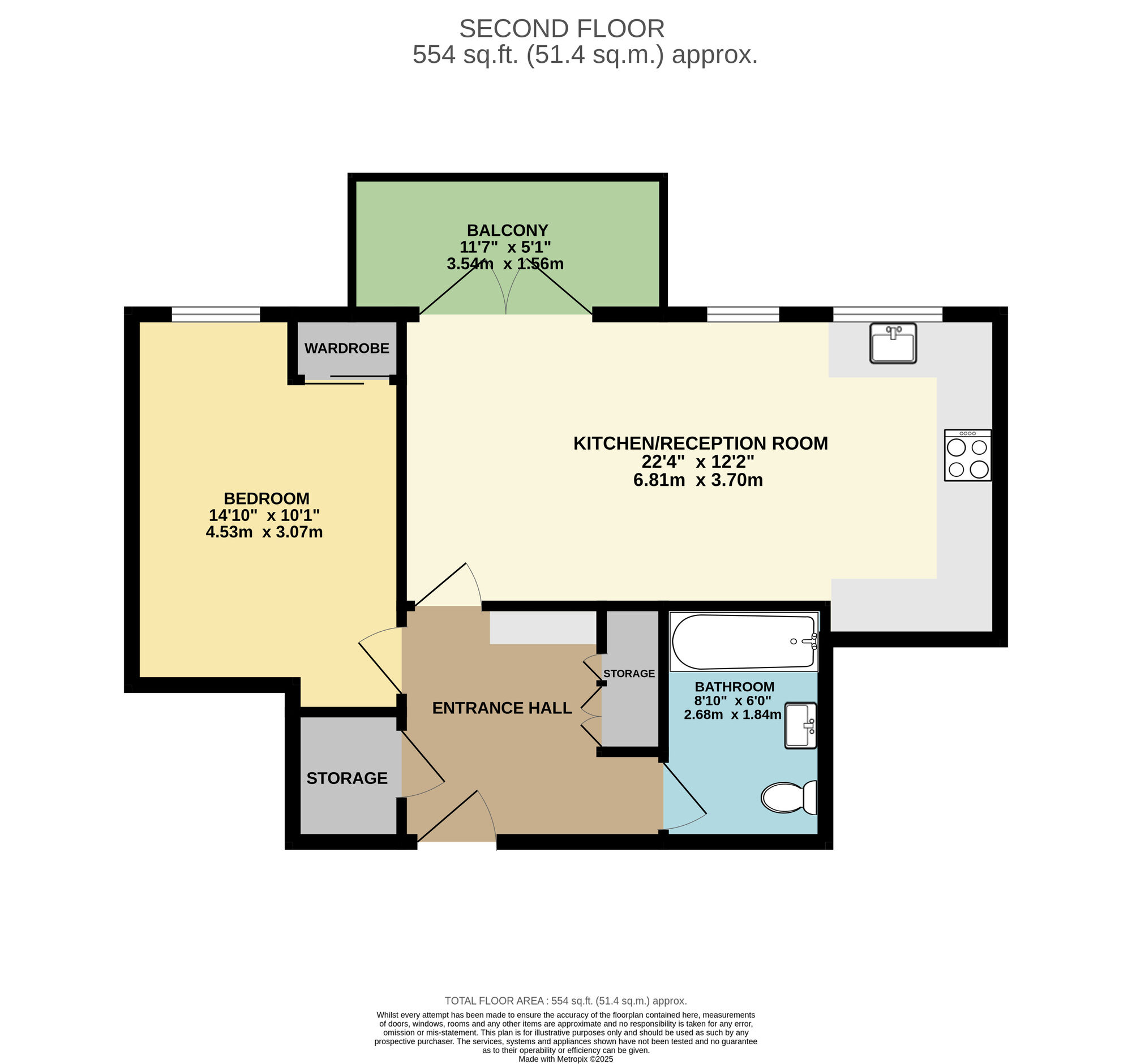 Floorplan of 1 bedroom  Flat for sale, Tallack Road, Leyton, E10