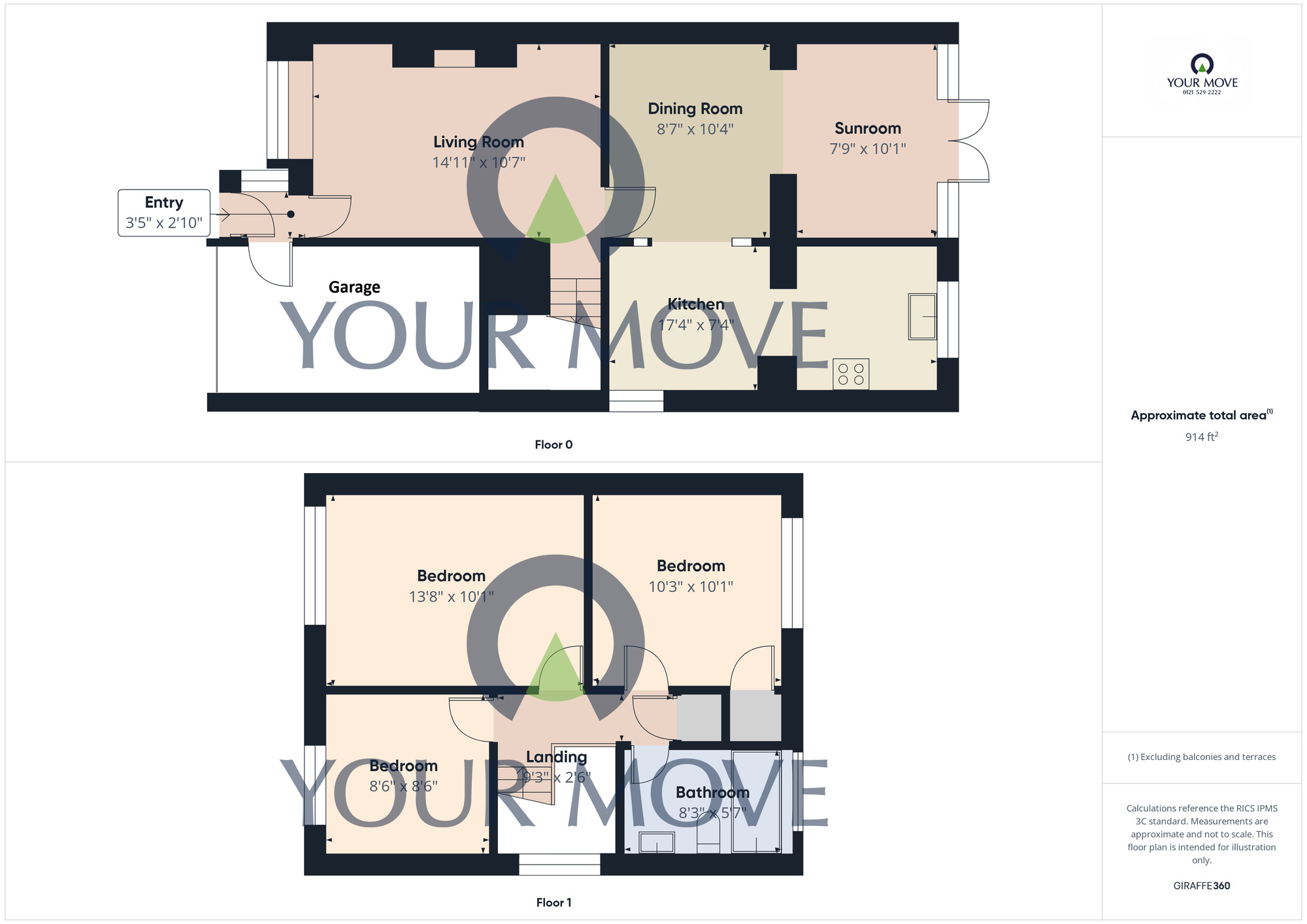 Floorplan of 3 bedroom Semi Detached House for sale, Bach Mill Drive, Birmingham, West Midlands, B28