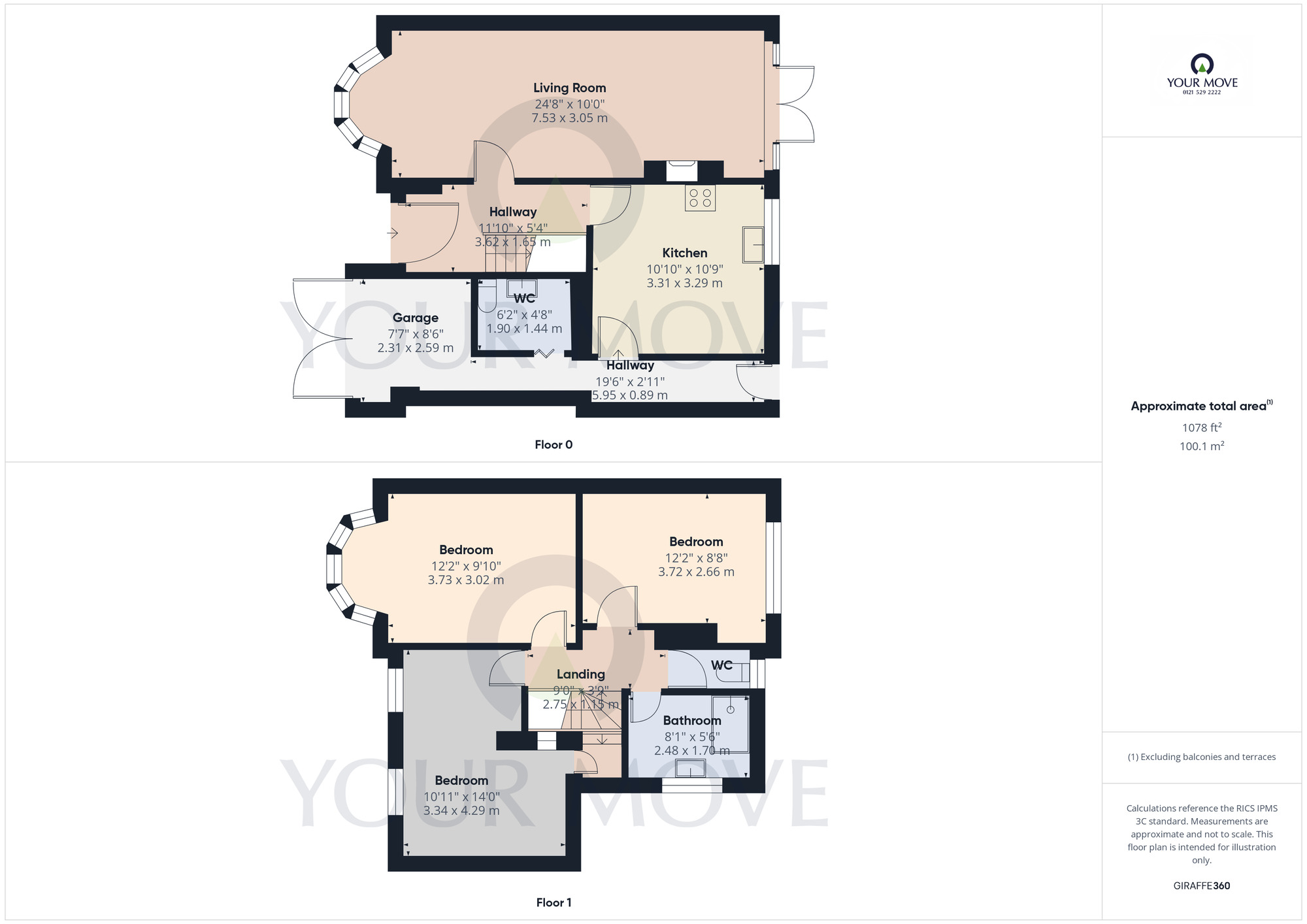 Floorplan of 3 bedroom Semi Detached House for sale, Arnold Road, Shirley, West Midlands, B90