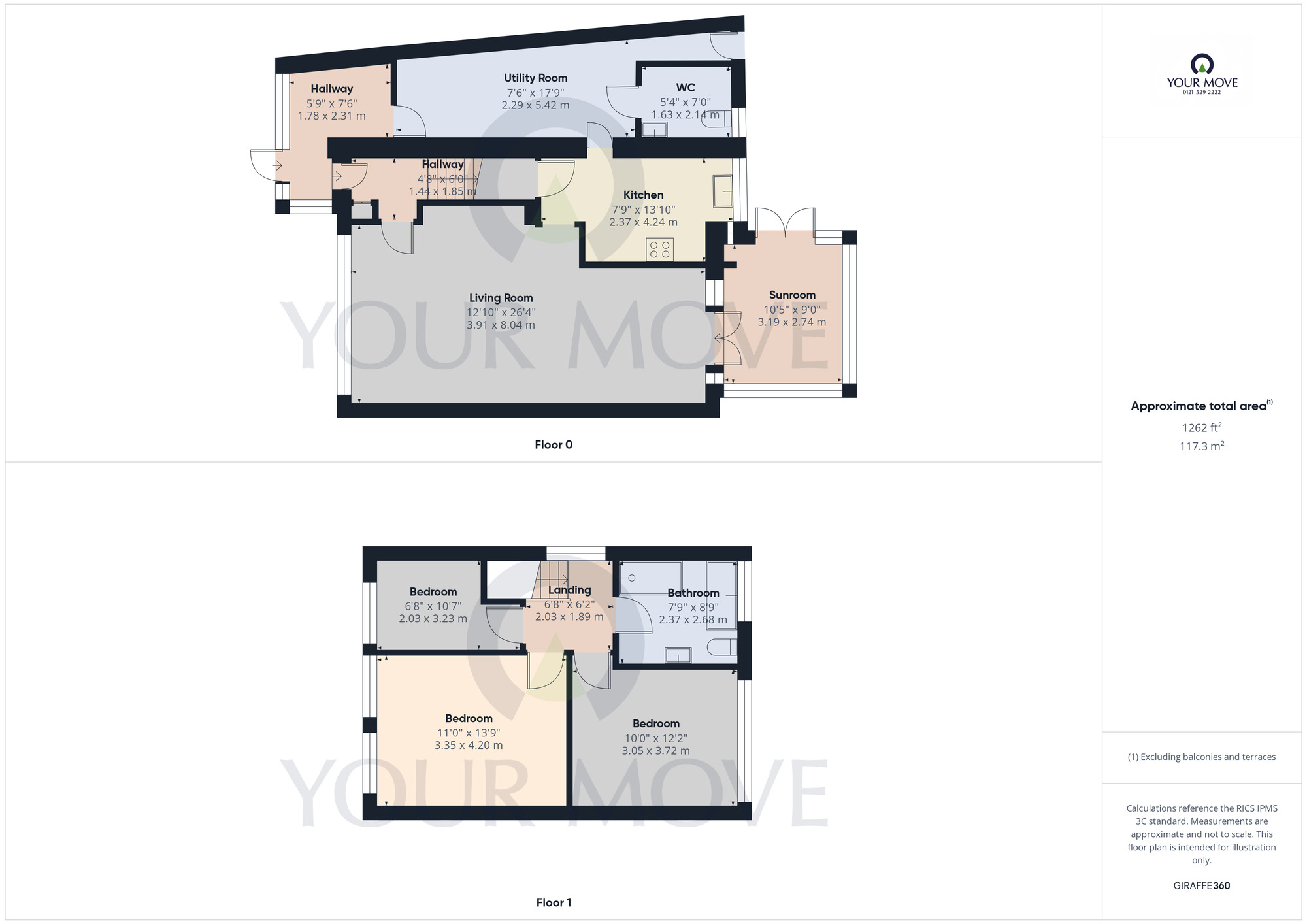 Floorplan of 3 bedroom End Terrace House for sale, Solihull Road, Shirley, West Midlands, B90