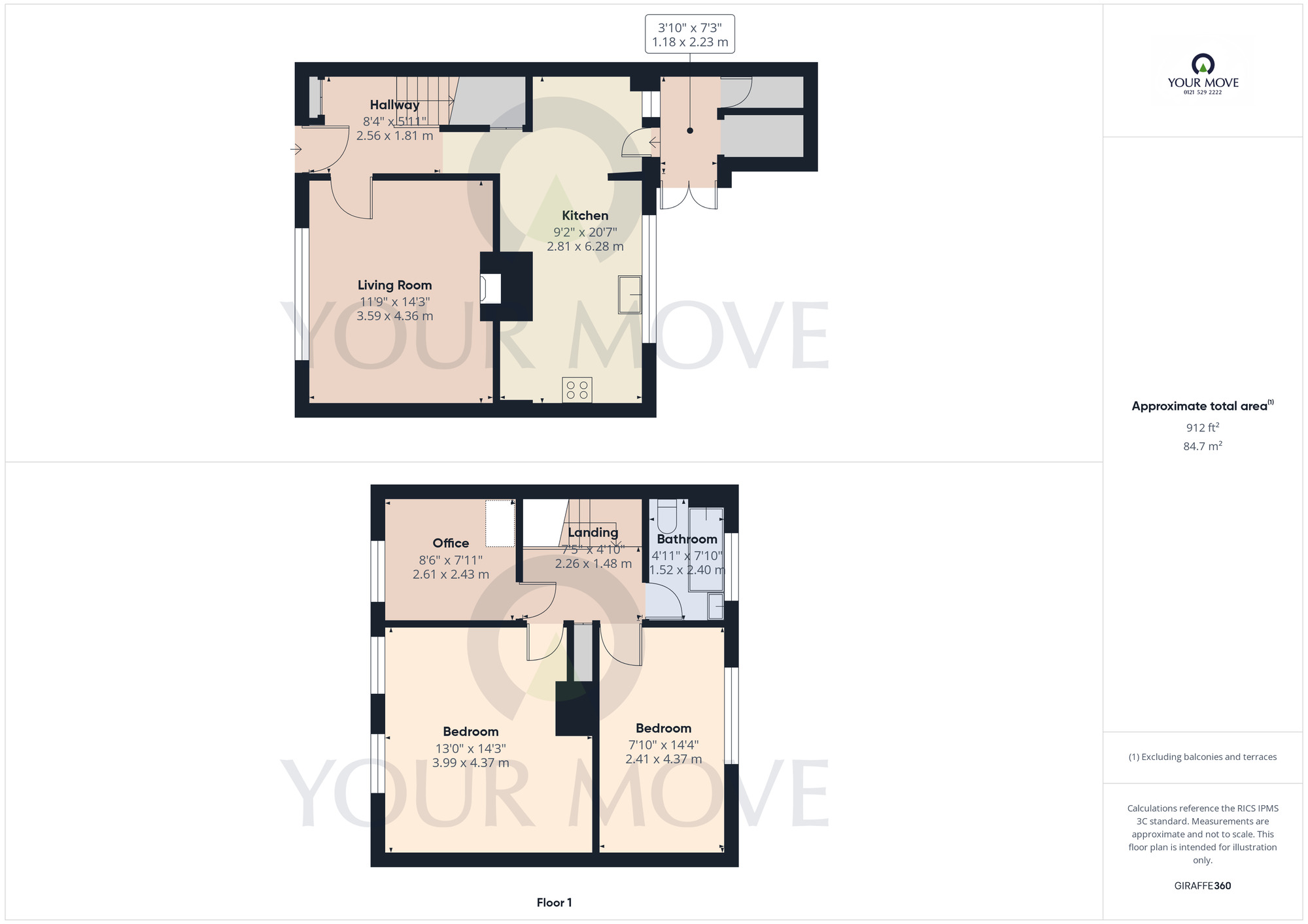 Floorplan of 3 bedroom Mid Terrace House for sale, Garretts Green Lane, Birmingham, West Midlands, B33