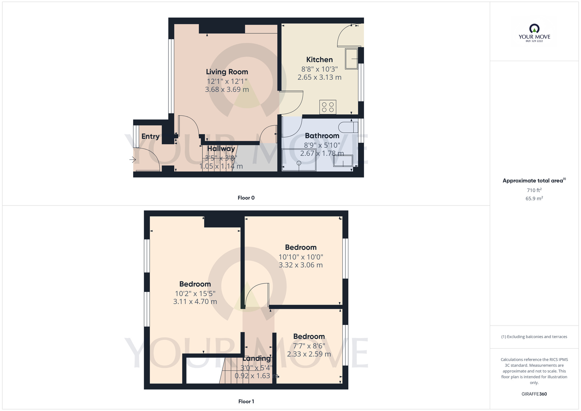 Floorplan of 3 bedroom Mid Terrace House for sale, Graham Road, Birmingham, West Midlands, B25