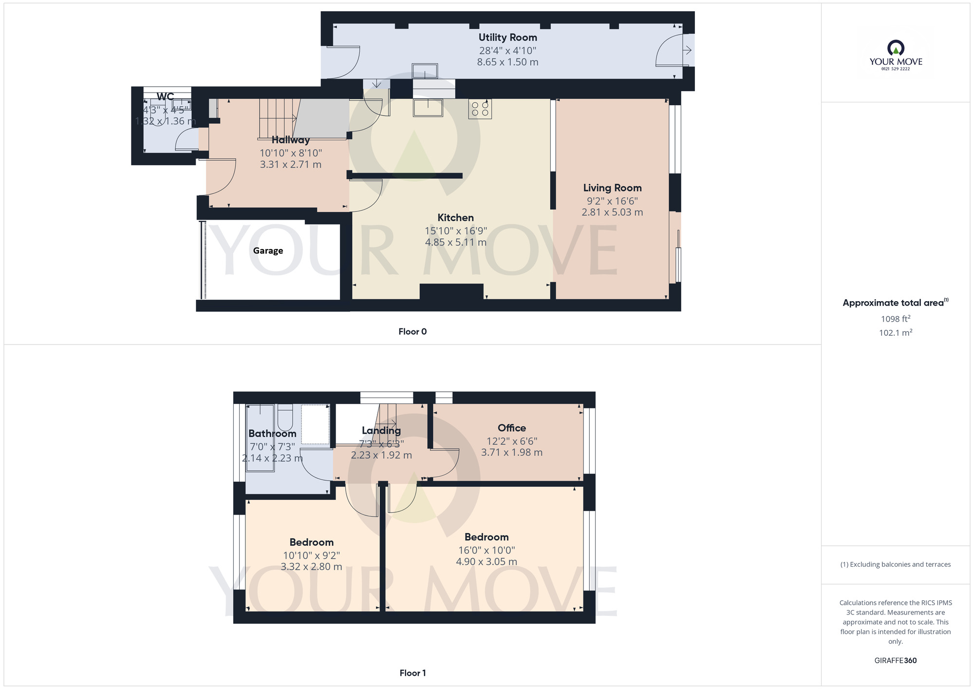 Floorplan of 3 bedroom Semi Detached House for sale, School Drive, Wythall, Worcestershire, B47