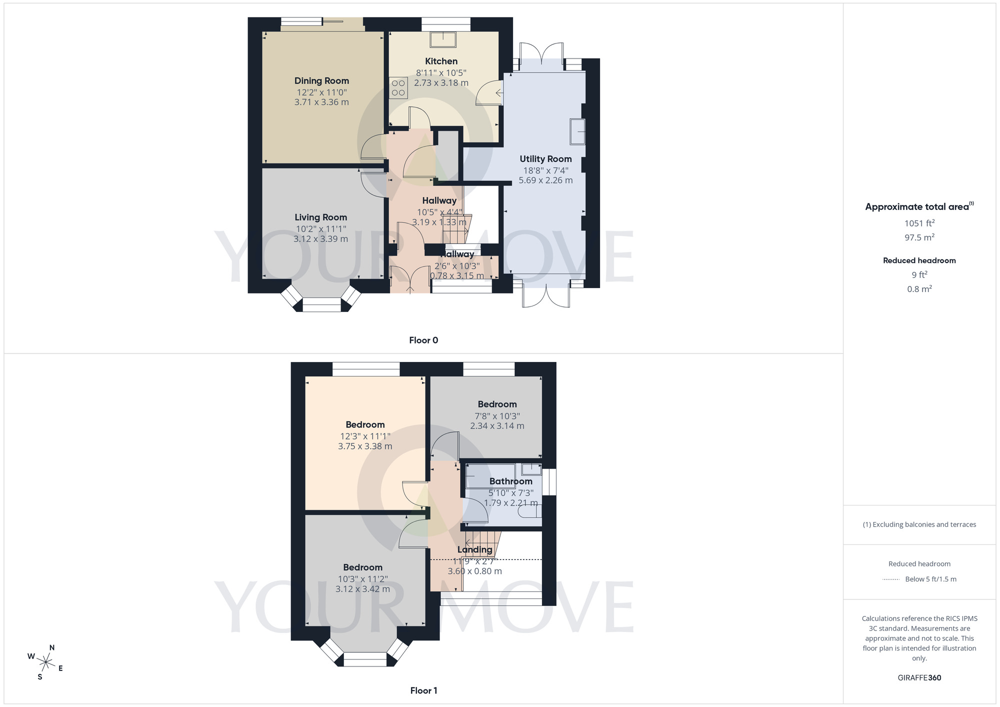 Floorplan of 3 bedroom Semi Detached House for sale, Highfield Road, Hall Green, West Midlands, B28