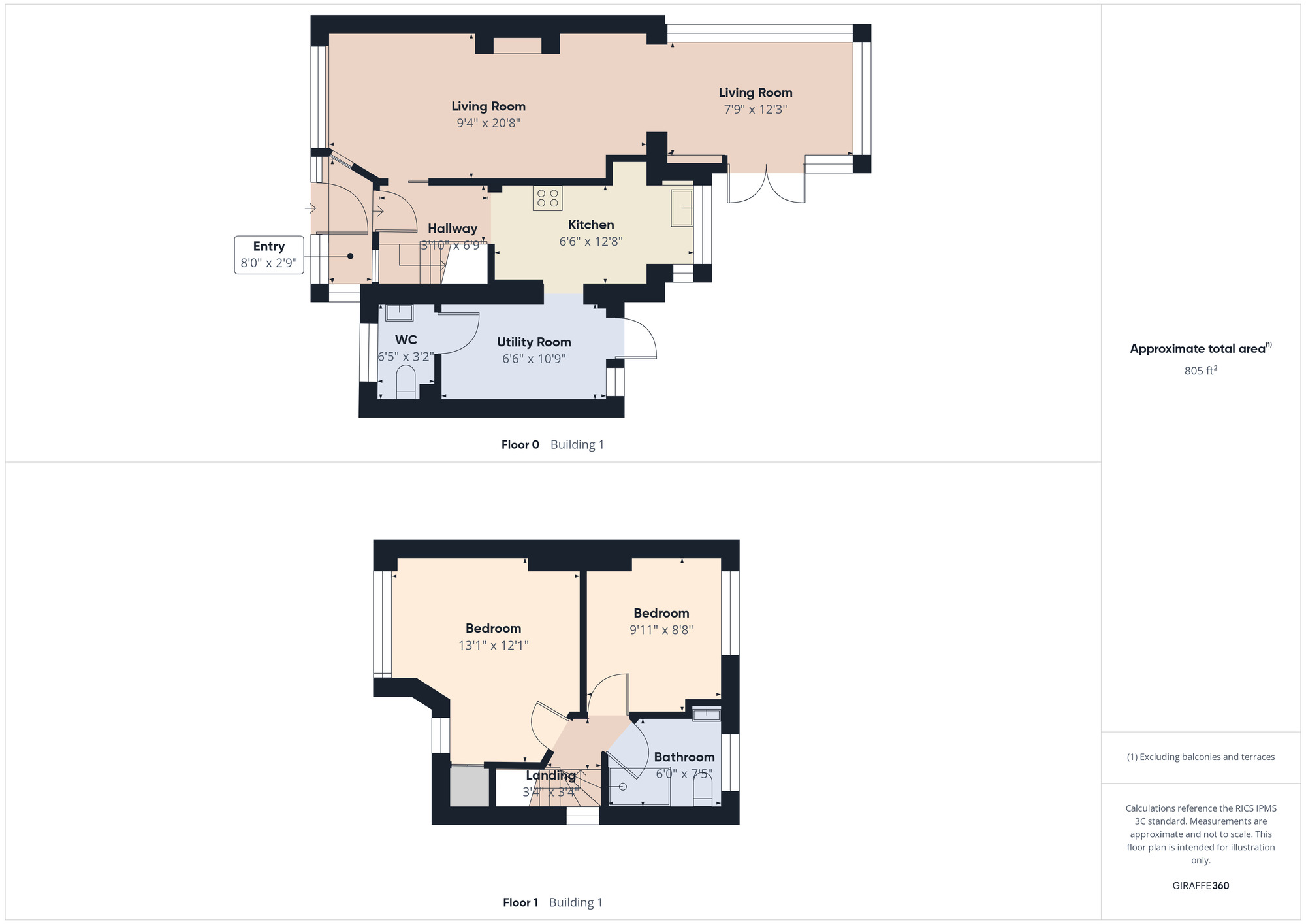 Floorplan of 2 bedroom Semi Detached House for sale, Falconhurst Road, Birmingham, West Midlands, B29