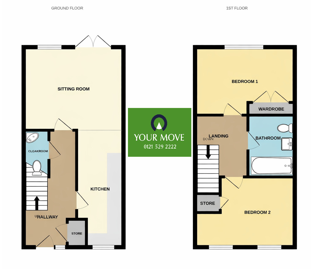 Floorplan of 2 bedroom Mid Terrace House for sale, Stadium Road, West Midlands, B28