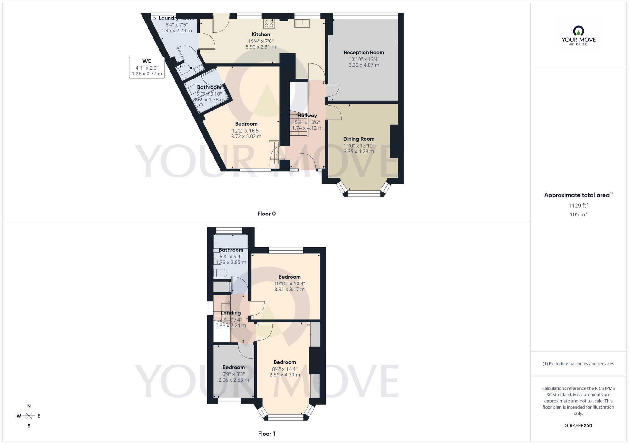 Floorplan of 4 bedroom Semi Detached House for sale, Broadway, Shirley, West Midlands, B90