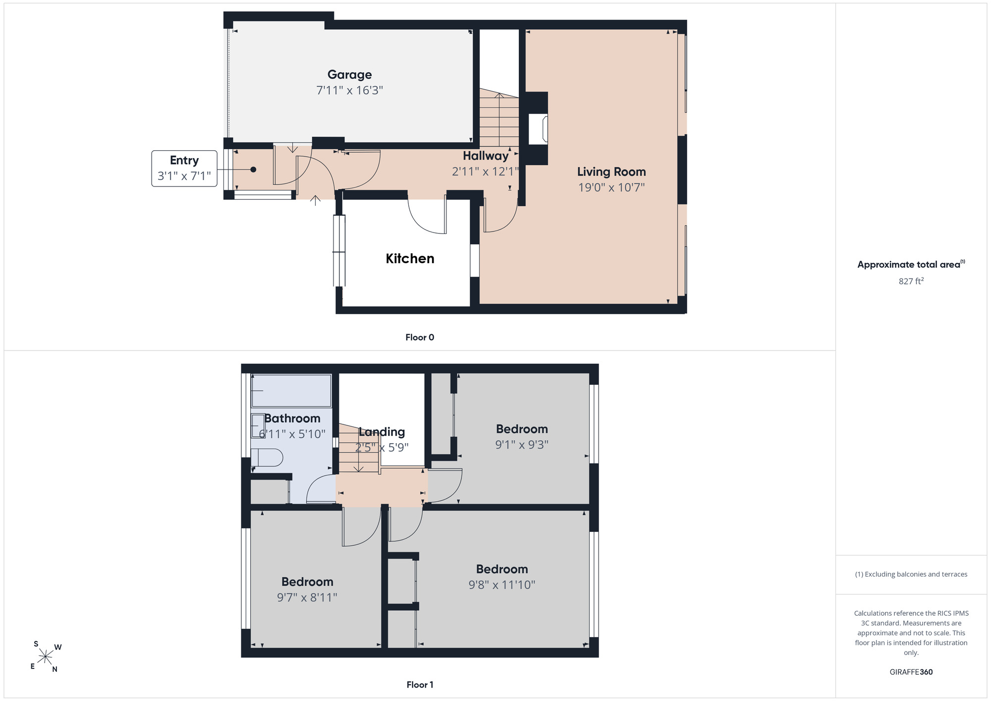 Floorplan of 3 bedroom Mid Terrace House for sale, Merecote Road, Solihull, West Midlands, B92