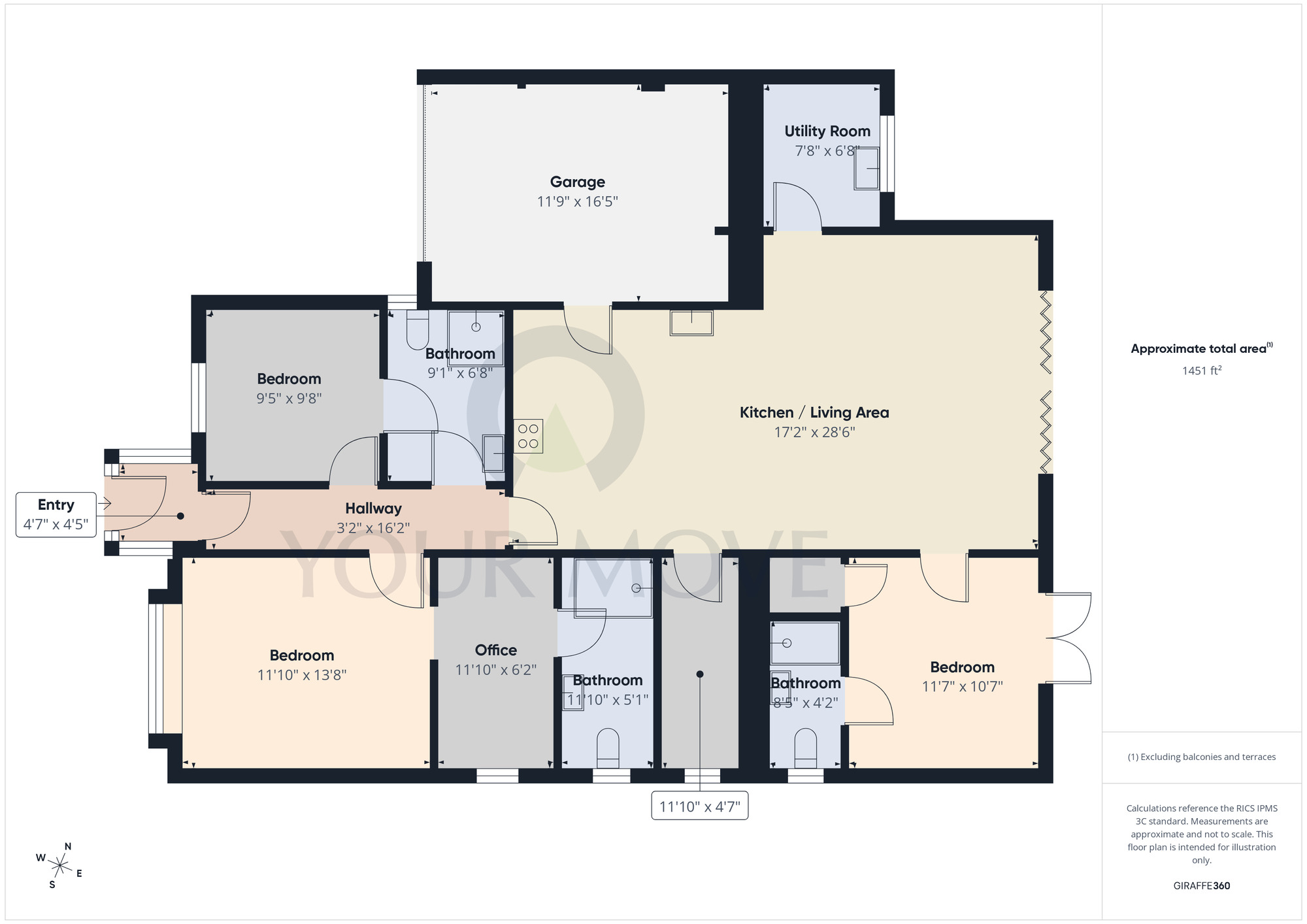 Floorplan of 3 bedroom Detached Bungalow for sale, Newey Road, Birmingham, West Midlands, B28
