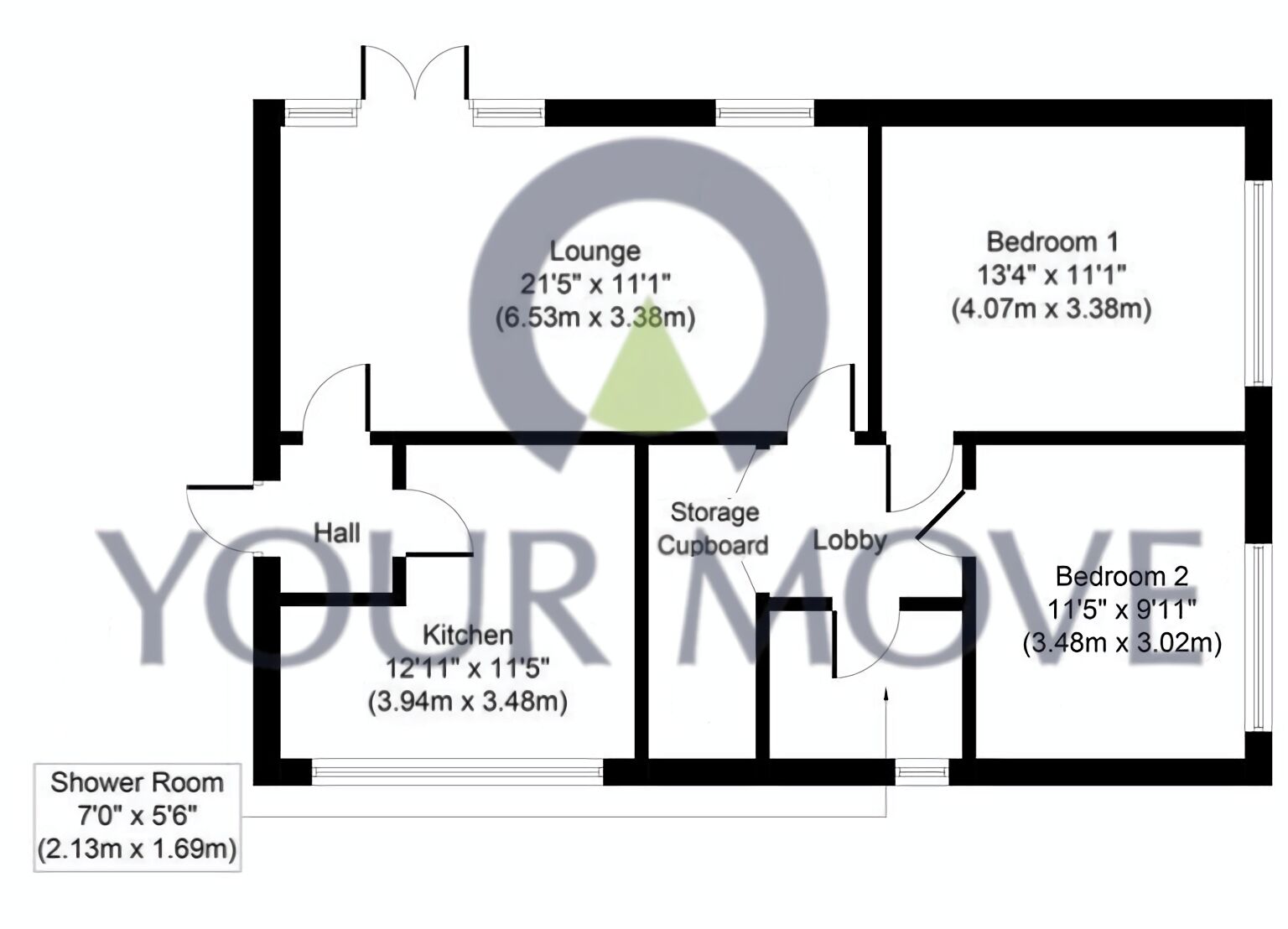Floorplan of 2 bedroom Flat for sale, Dingle Lane, Solihull, West Midlands, B91